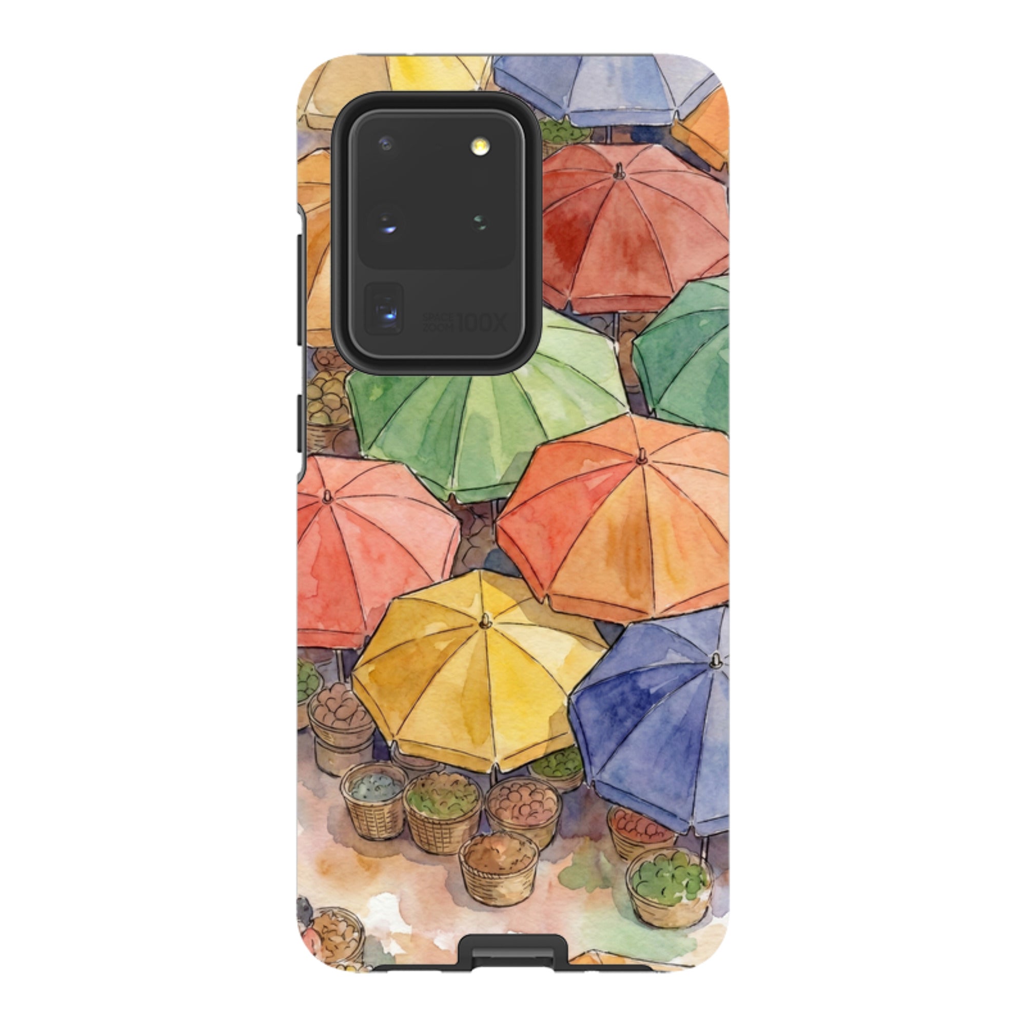 Market Umbrellas from Above by Tobi Akinyemi - Samsung Tough Case