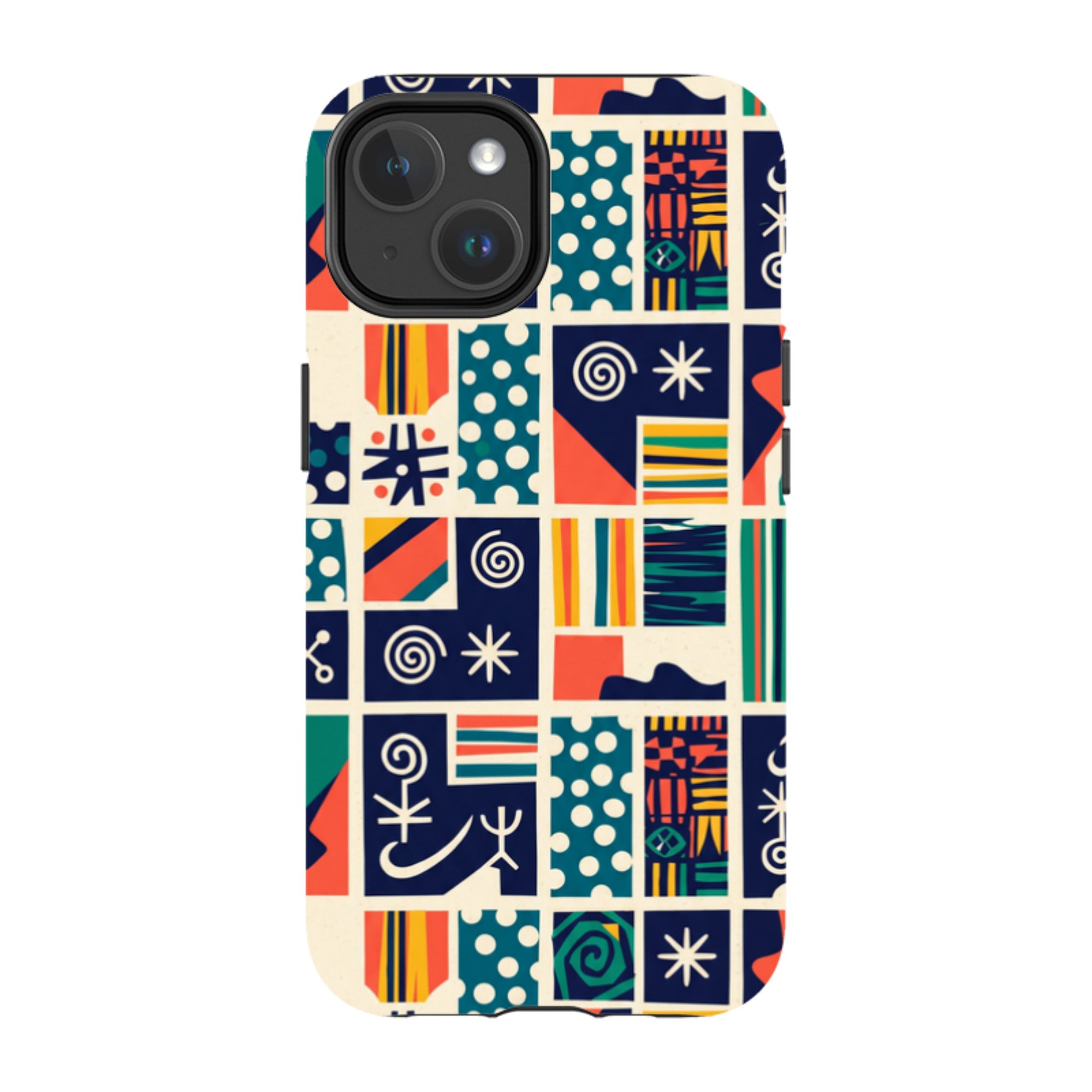 Coastal Indigo Tiles by Ada Okoye - iPhone MagSafe Tough Case
