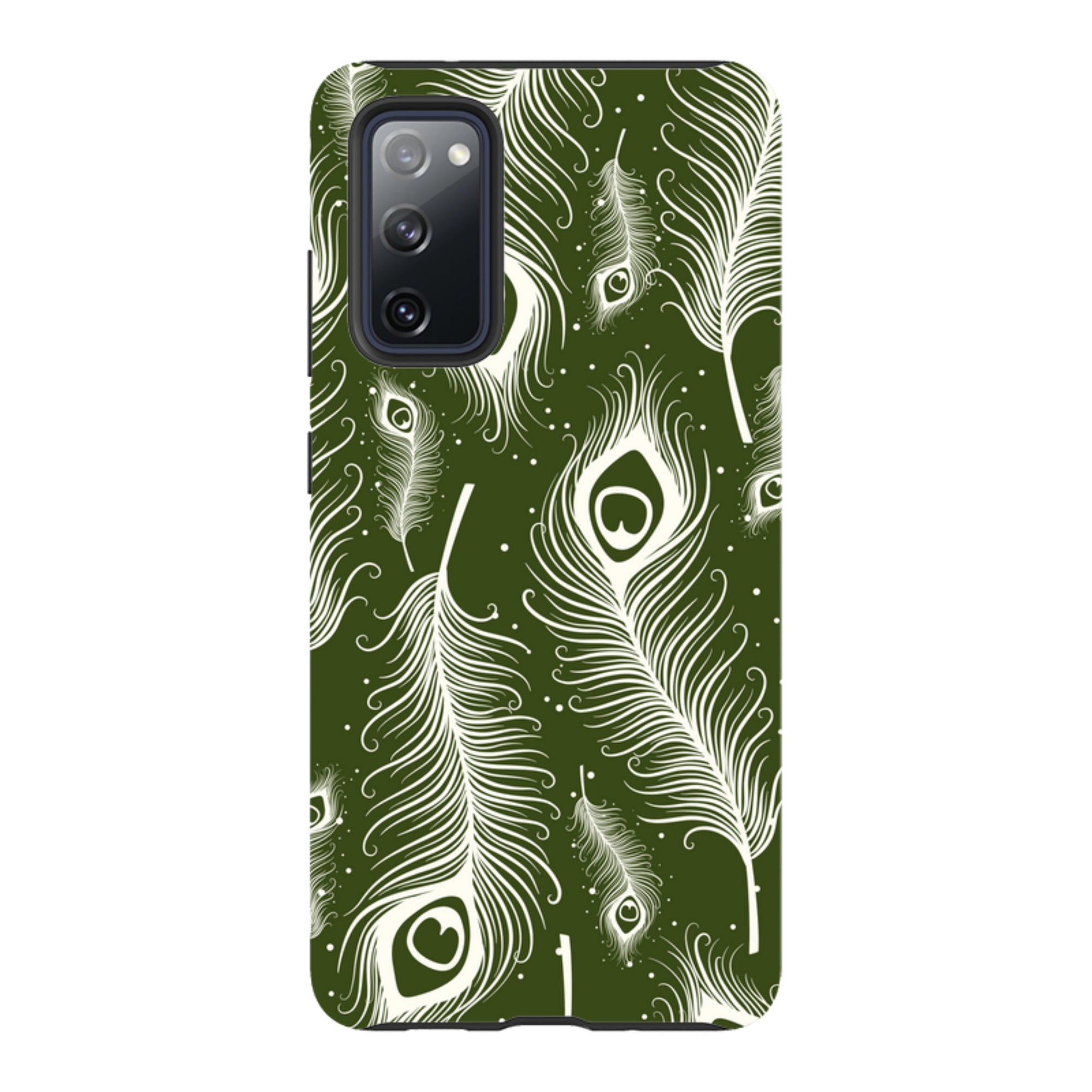 Feathers in Bloom Army Green - Samsung Tough Case