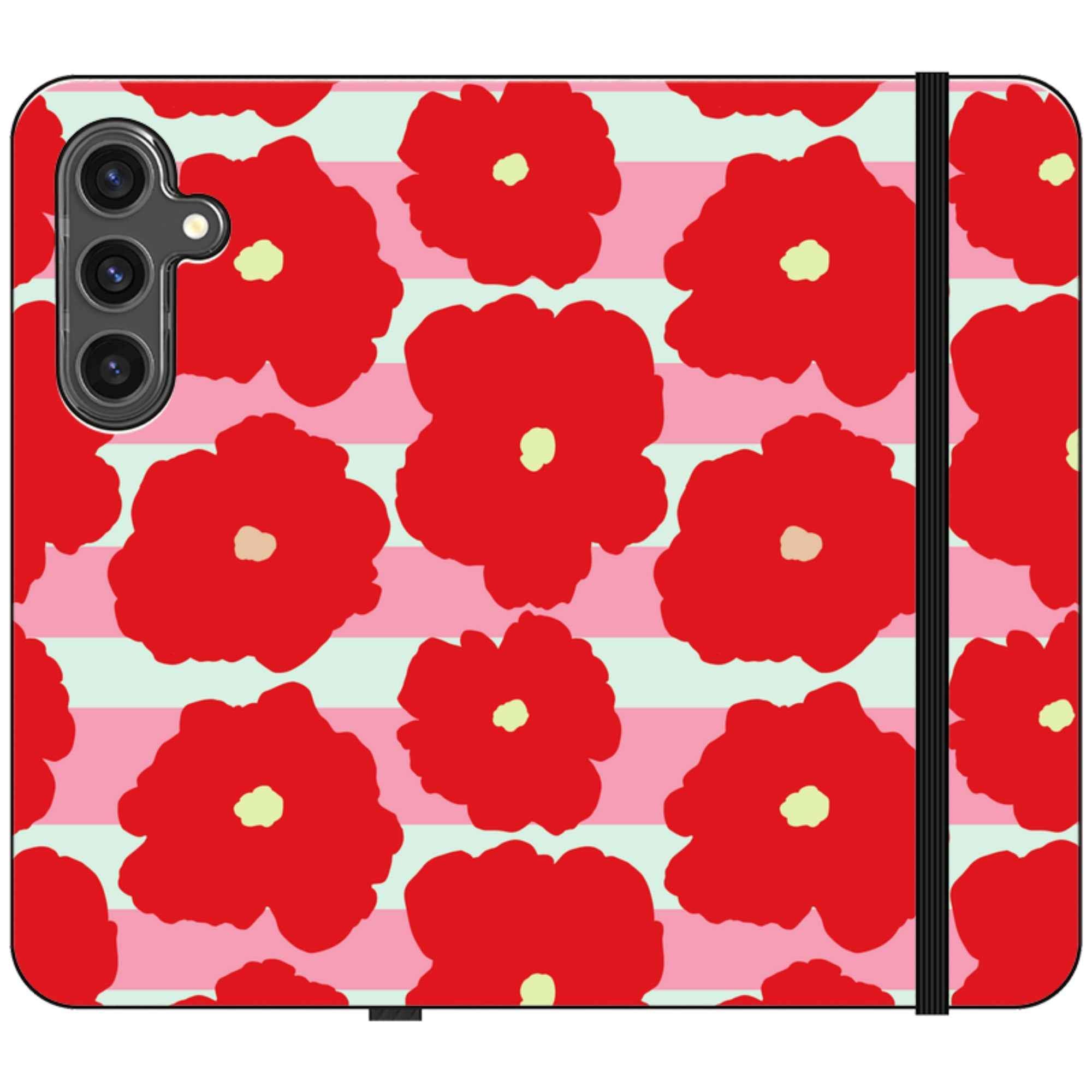 Bold Floral — Apple Folio Wallet Case — Finnaij