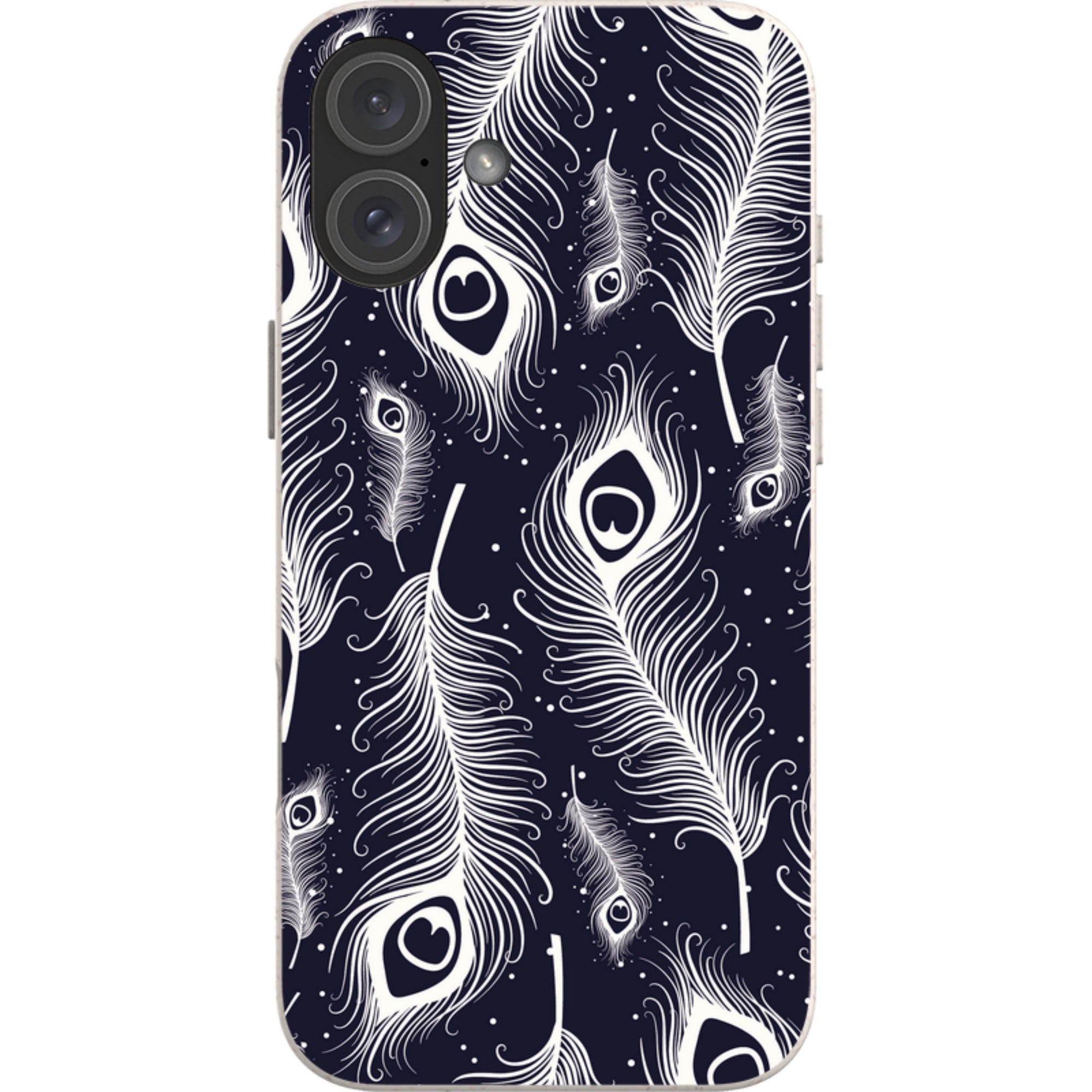 Feathers in Bloom — iPhone 16 Plus iPhone Bio-degradable Case — Finnaij