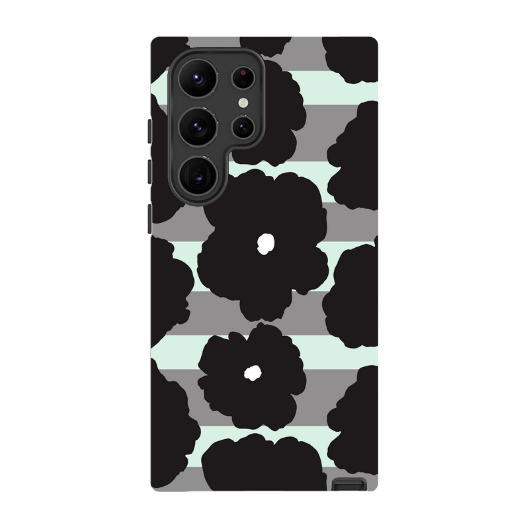 Bold Floral Black — Samsung Galaxy Tough Case — Finnaij