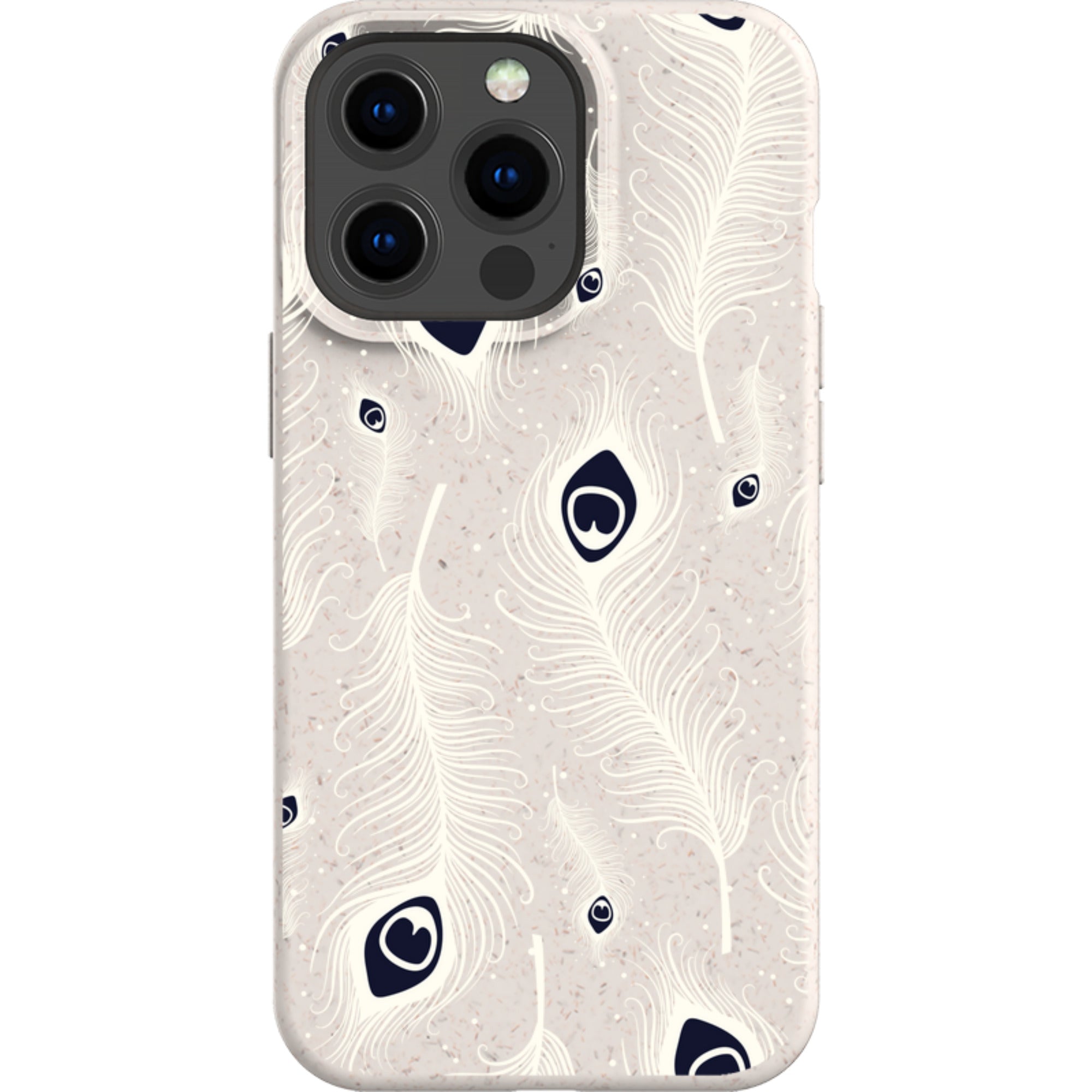Feathers in Bloom Natural — iPhone 13 Pro iPhone Bio-degradable Case — Finnaij