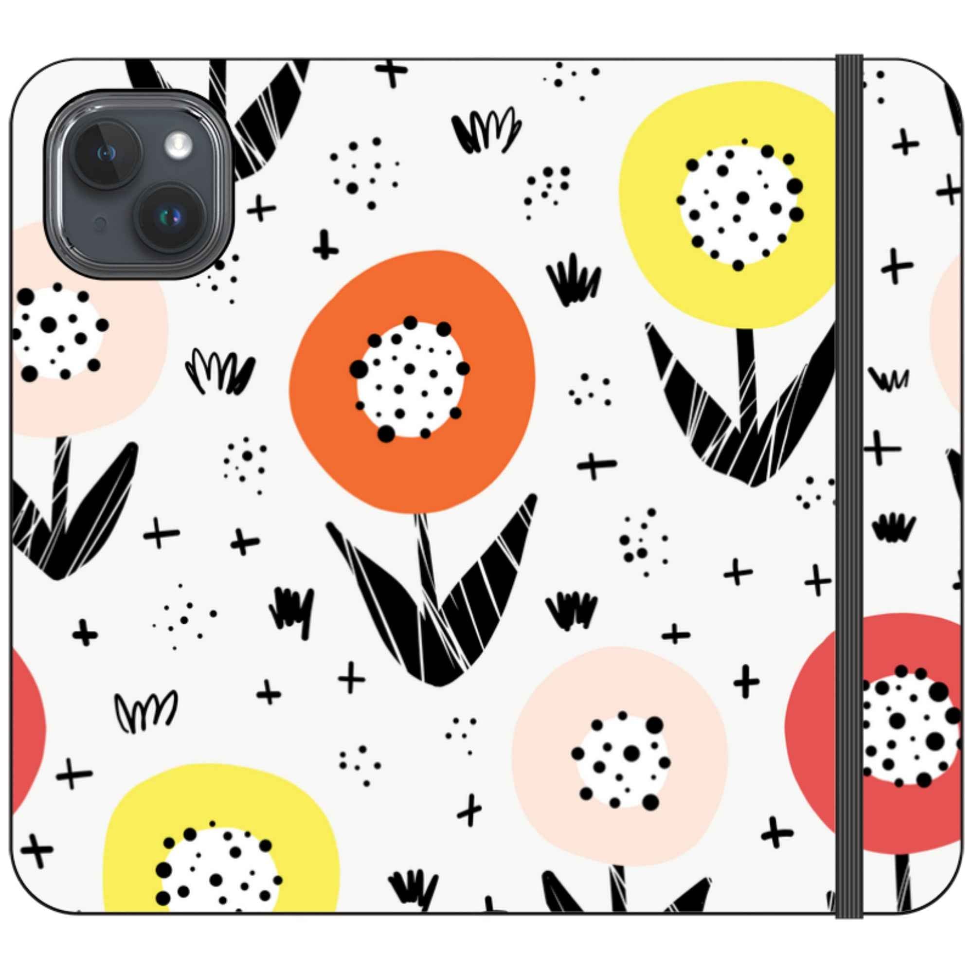 Botanical Doodle — iPhone 15 Plus Wallet Case — Finnaij