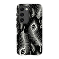 Feathers in Bloom Black — Samsung Galaxy Tough Case — Finnaij