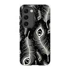 Feathers in Bloom Black — Samsung Galaxy Tough Case — Finnaij