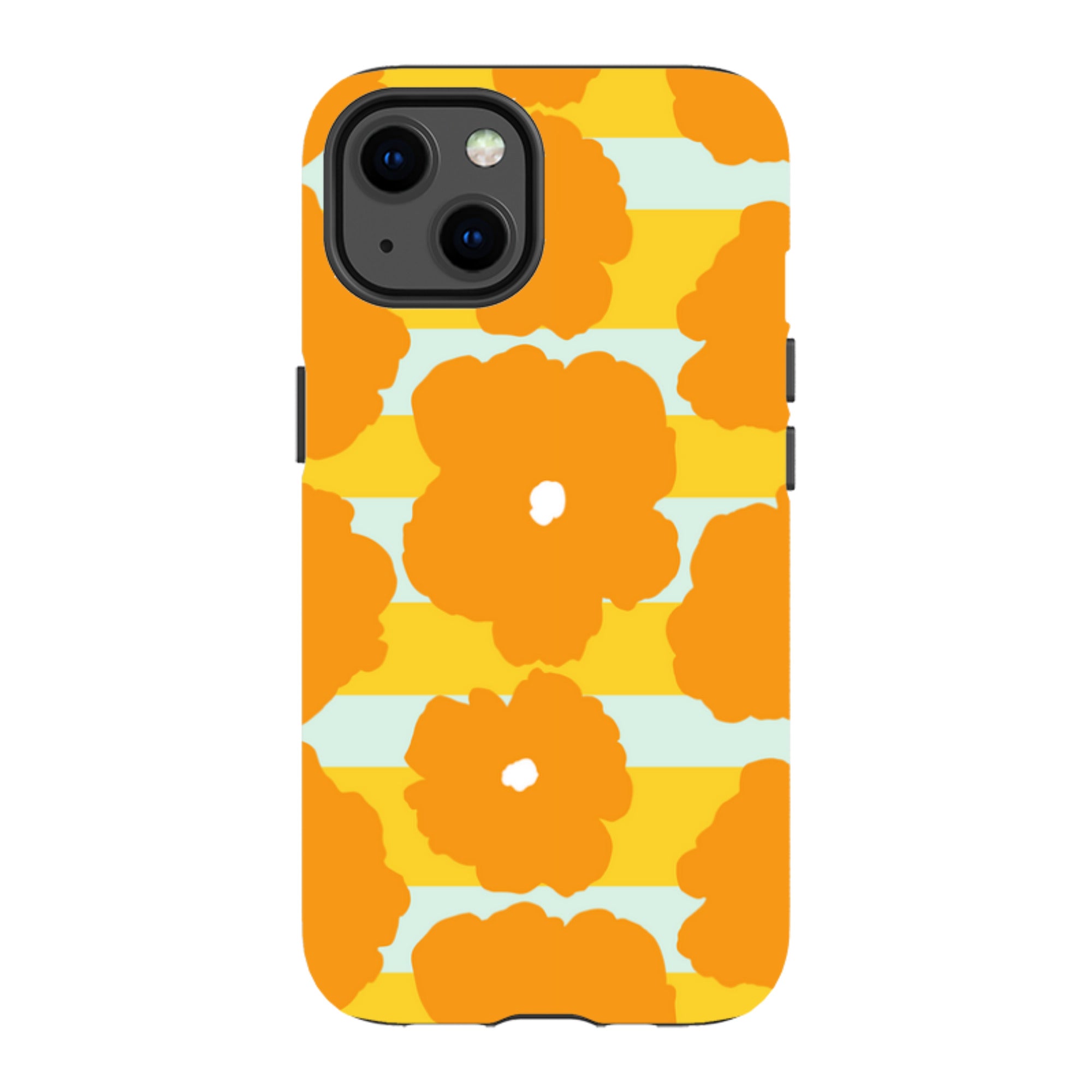 Bold Floral Orange — iPhone 13 Magsafe Tough Case — Finnaij