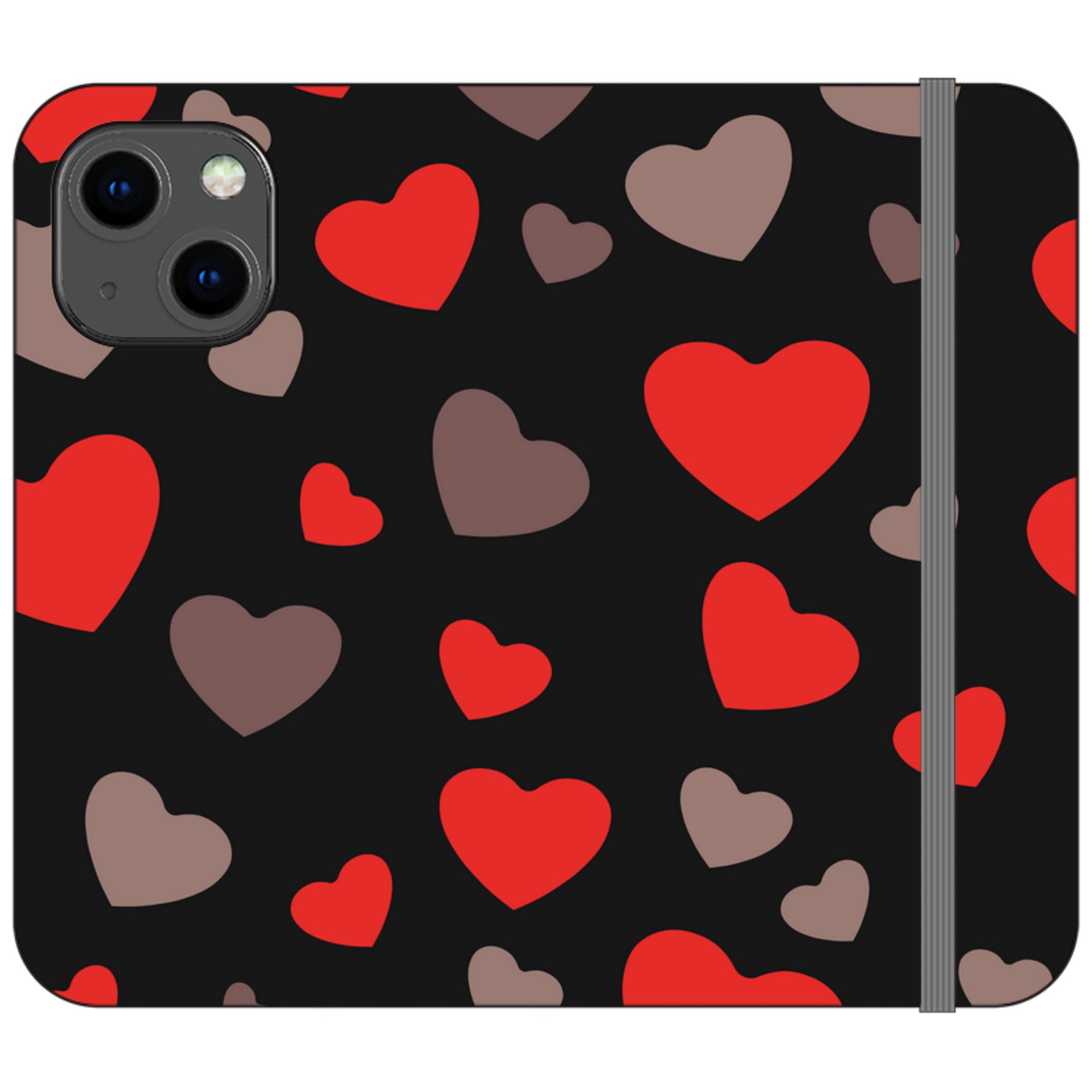 Red Hearts — iPhone 13 Mini Wallet Case — Finnaij