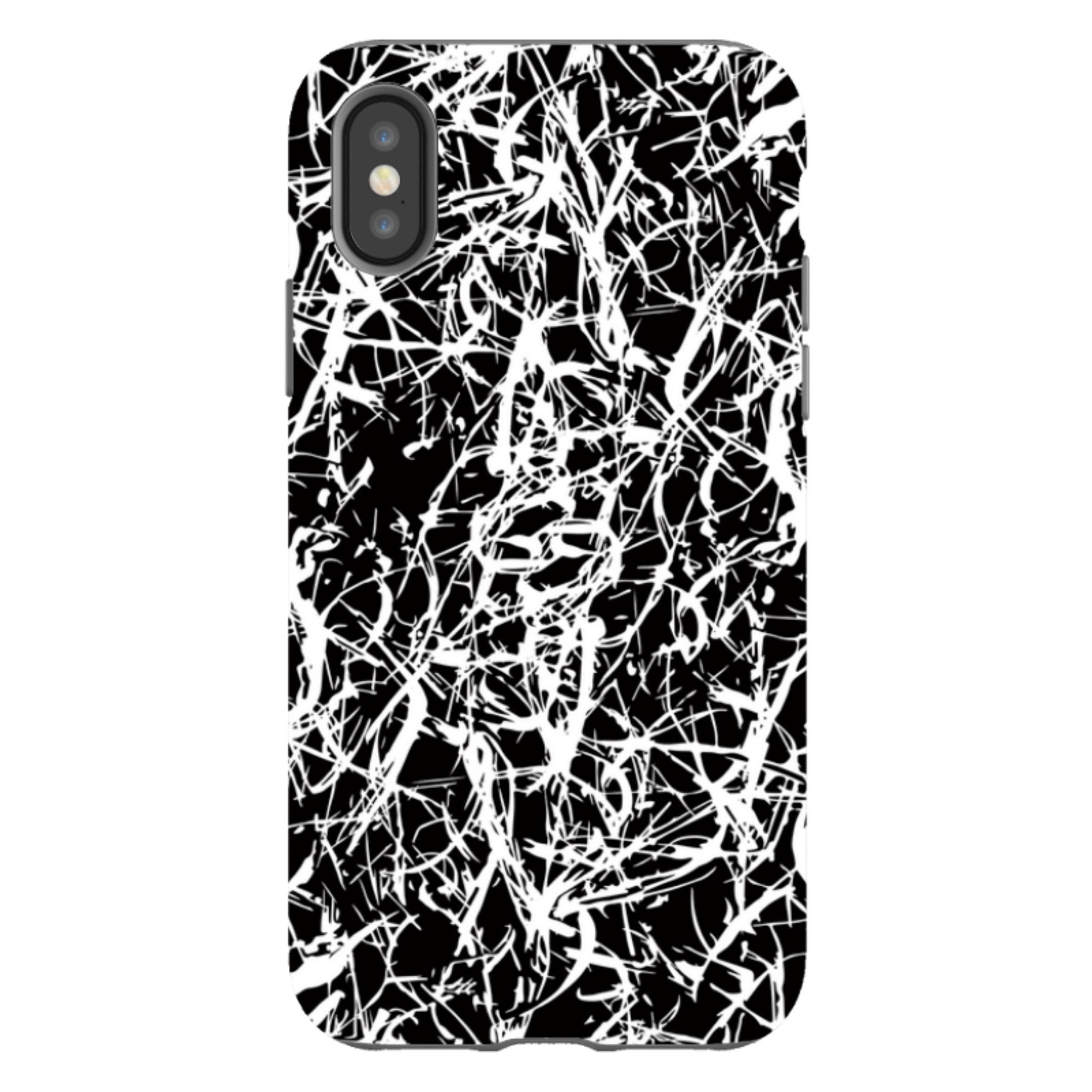 Black-White Grunge - iPhone Tough Case