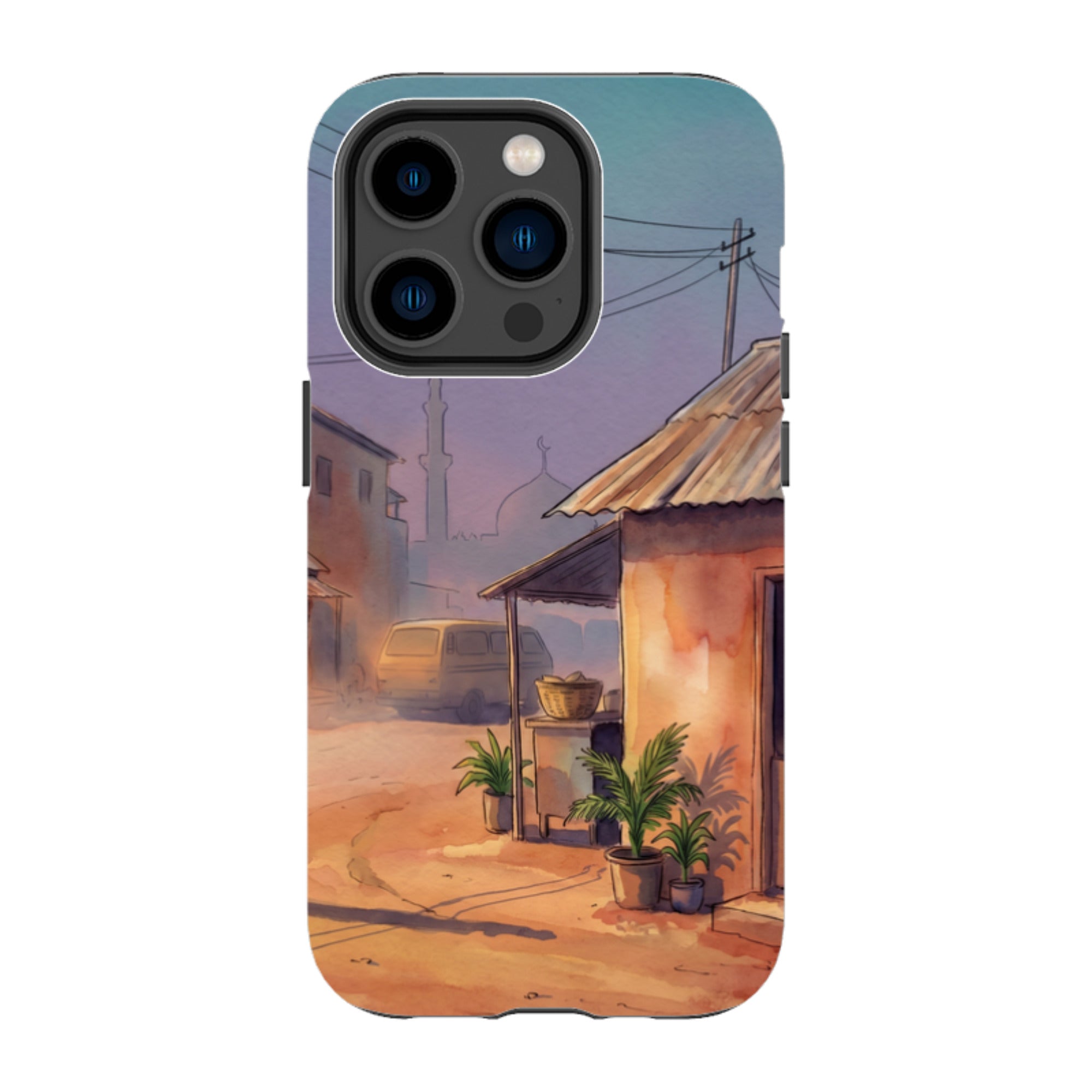 City Edge Quiet Street by Tobi Akinyemi - iPhone Tough Case