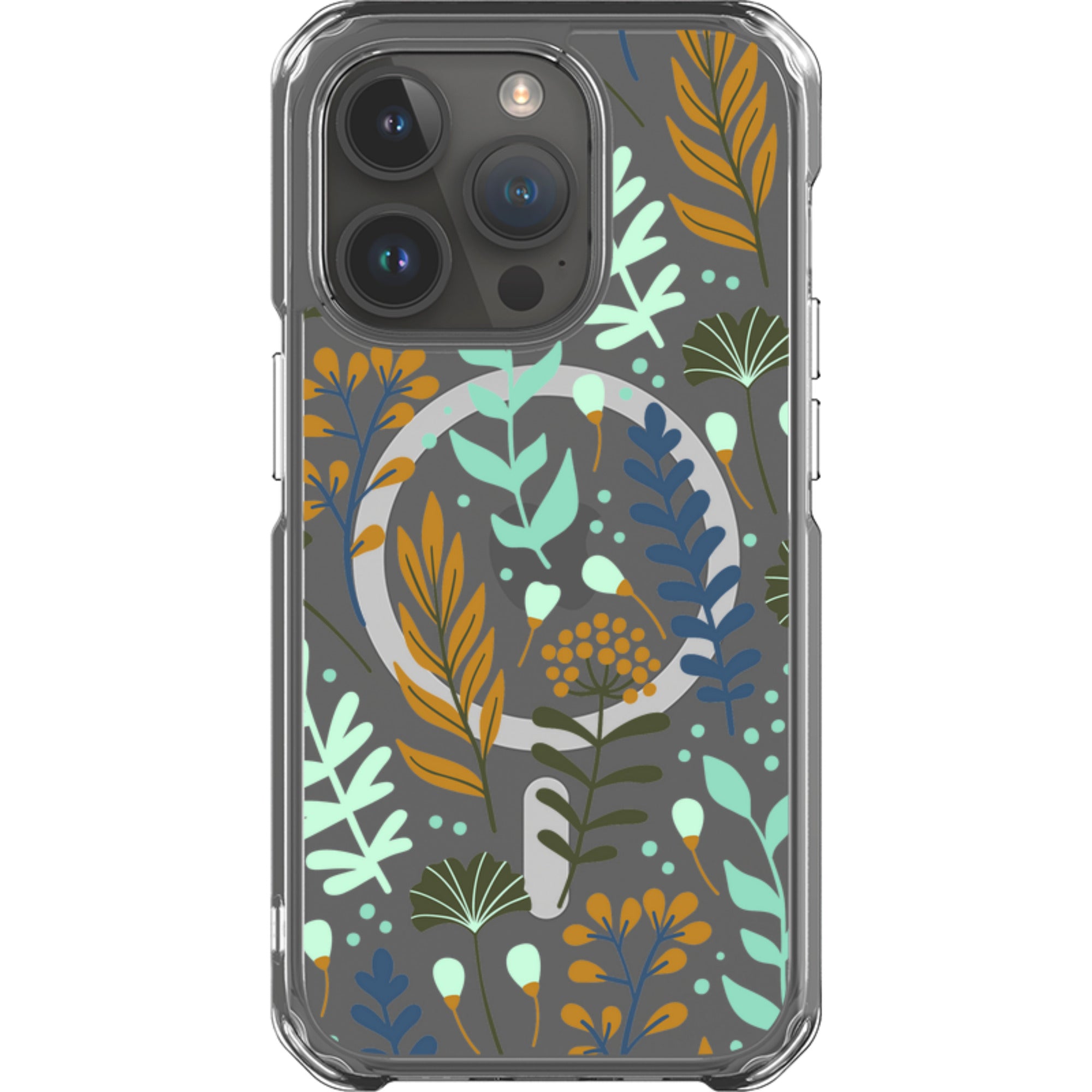 Wild Floral — iPhone 14 Pro Magsafe Clear Impact Case — Finnaij