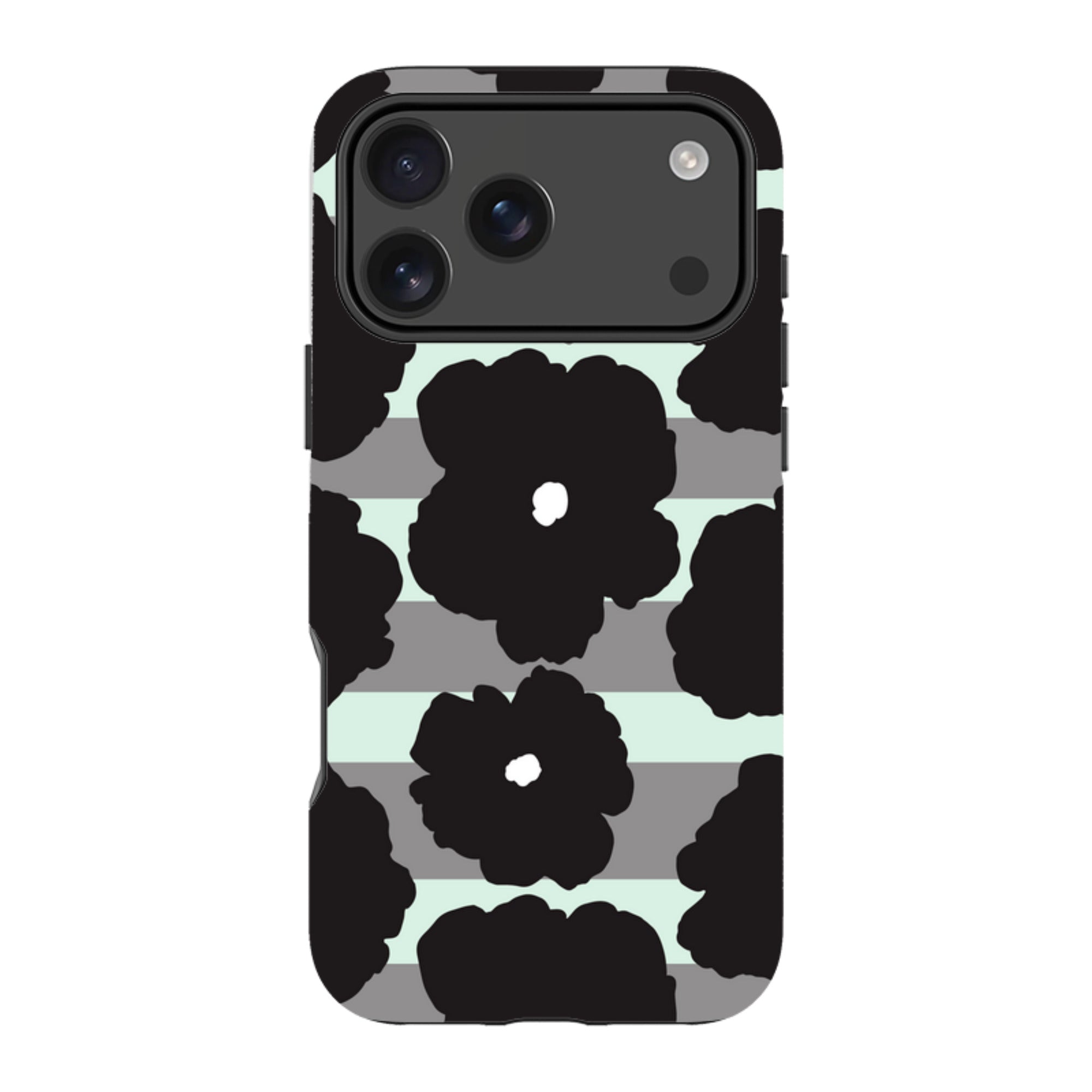 Bold Floral Black — iPhone 17 Pro Max Magsafe Tough Case — Finnaij