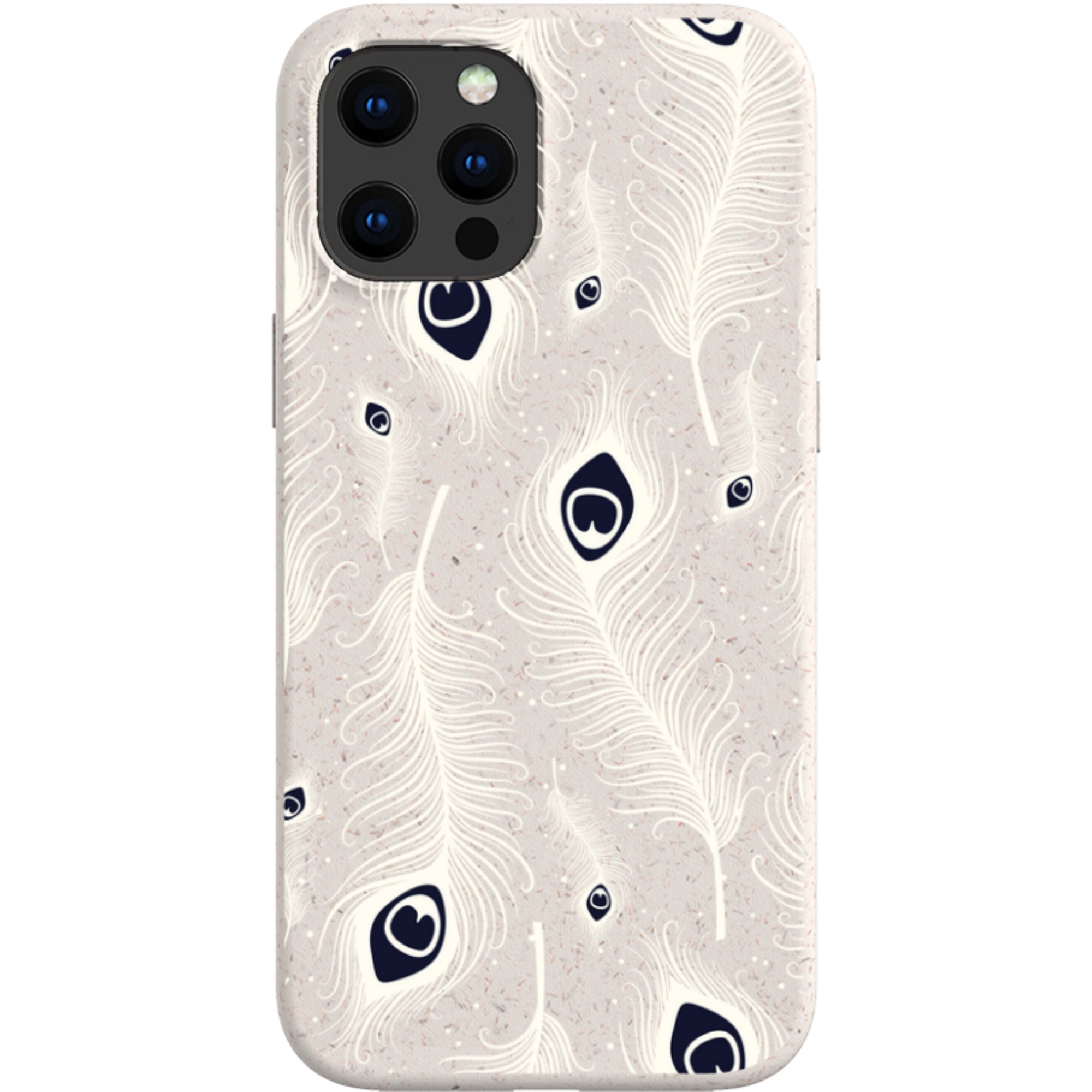 Feathers in Bloom Natural — iPhone 13 Pro Max iPhone Bio-degradable Case — Finnaij