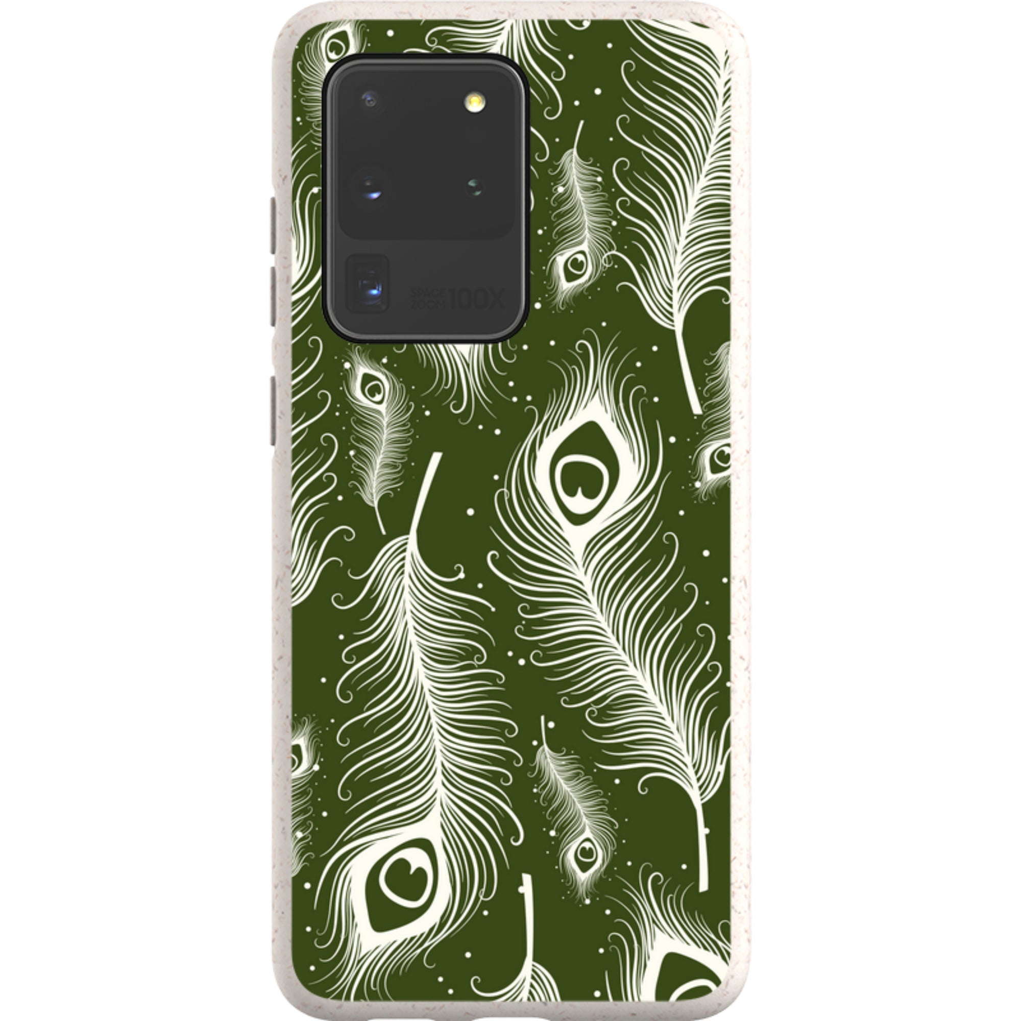 Feathers in Bloom Army Green — Samsung Galaxy Bio-degradable Case — Finnaij
