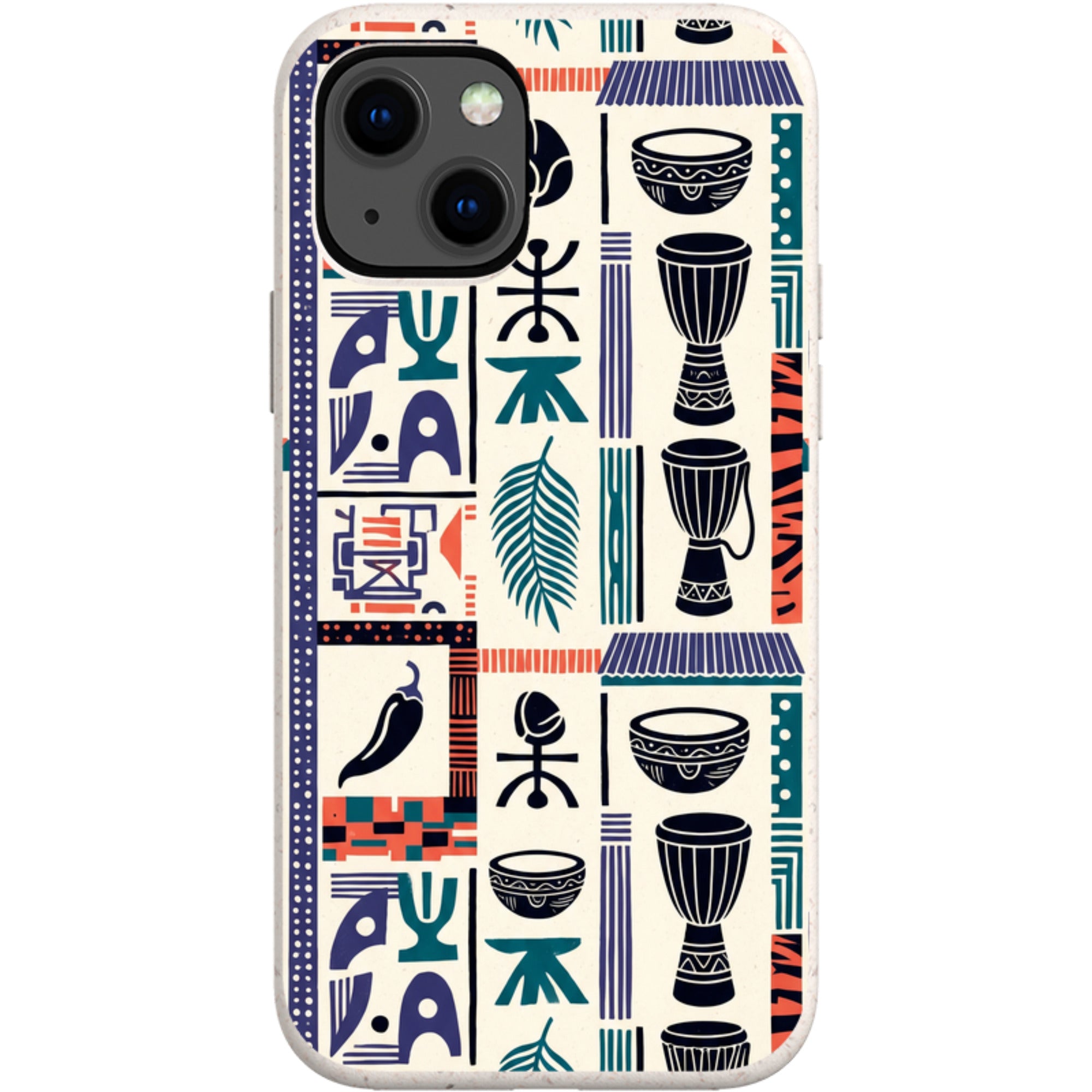 Market Day Icons by Ada Okoye — iPhone 13 Mini iPhone Bio-degradable Case — Finnaij