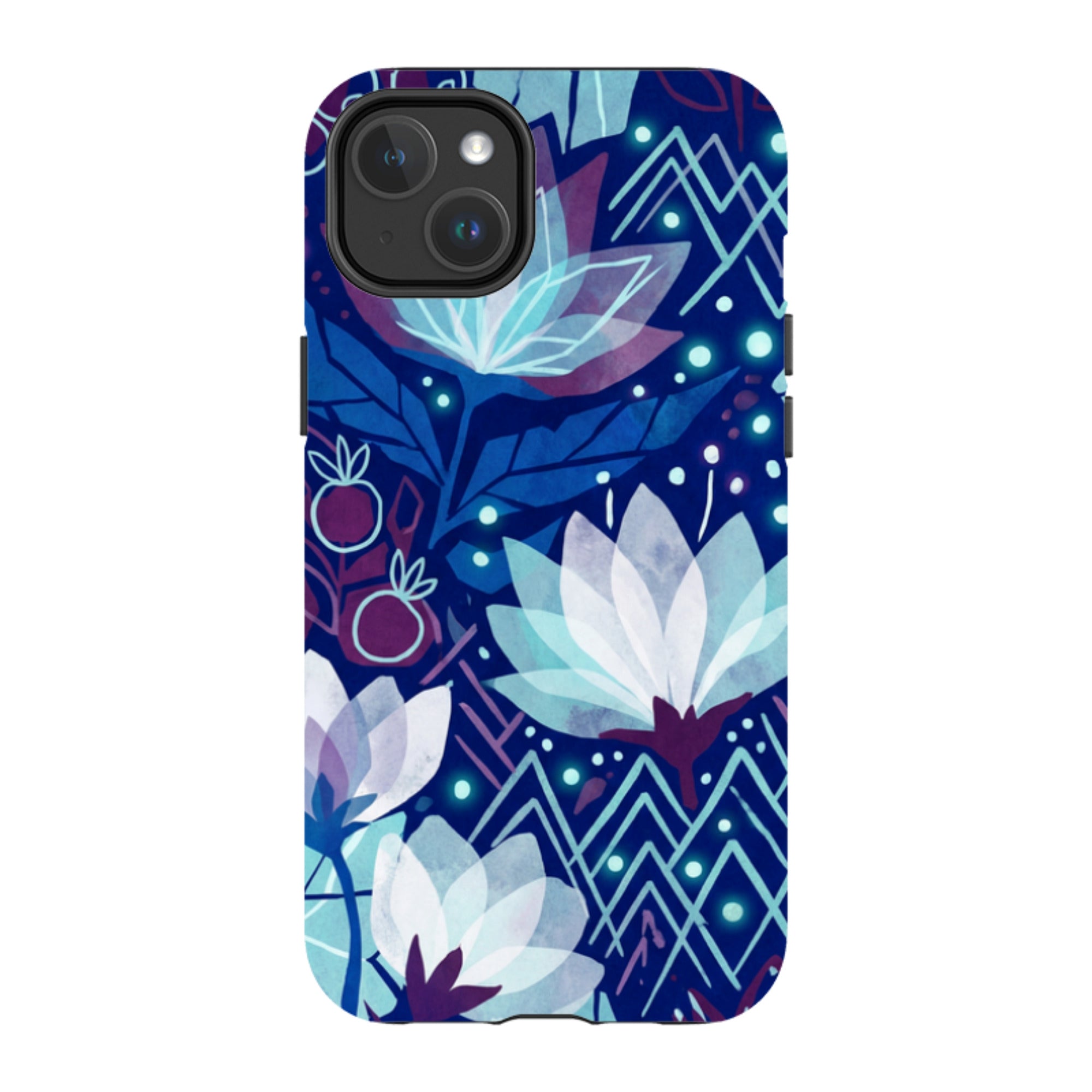 Frozen Lake Petals by Aino Kallio — iPhone 14 Plus Magsafe Tough Case — Finnaij