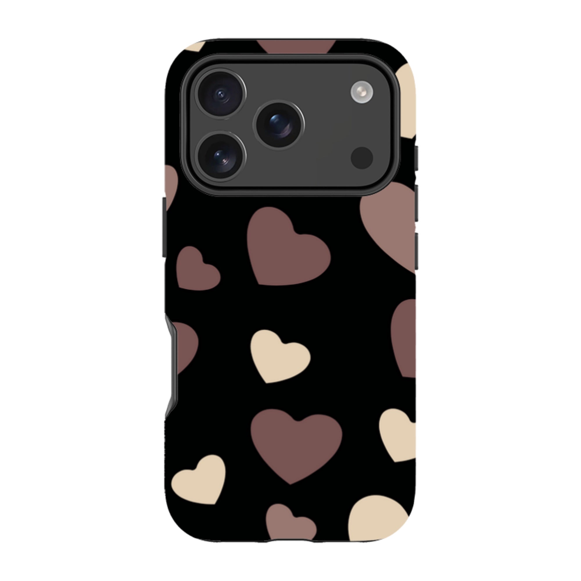 White & Black Hearts — Apple iPhone Tough Case — Finnaij