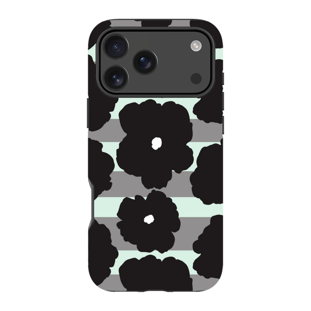 Bold Floral Black — Apple iPhone Tough Case — Finnaij