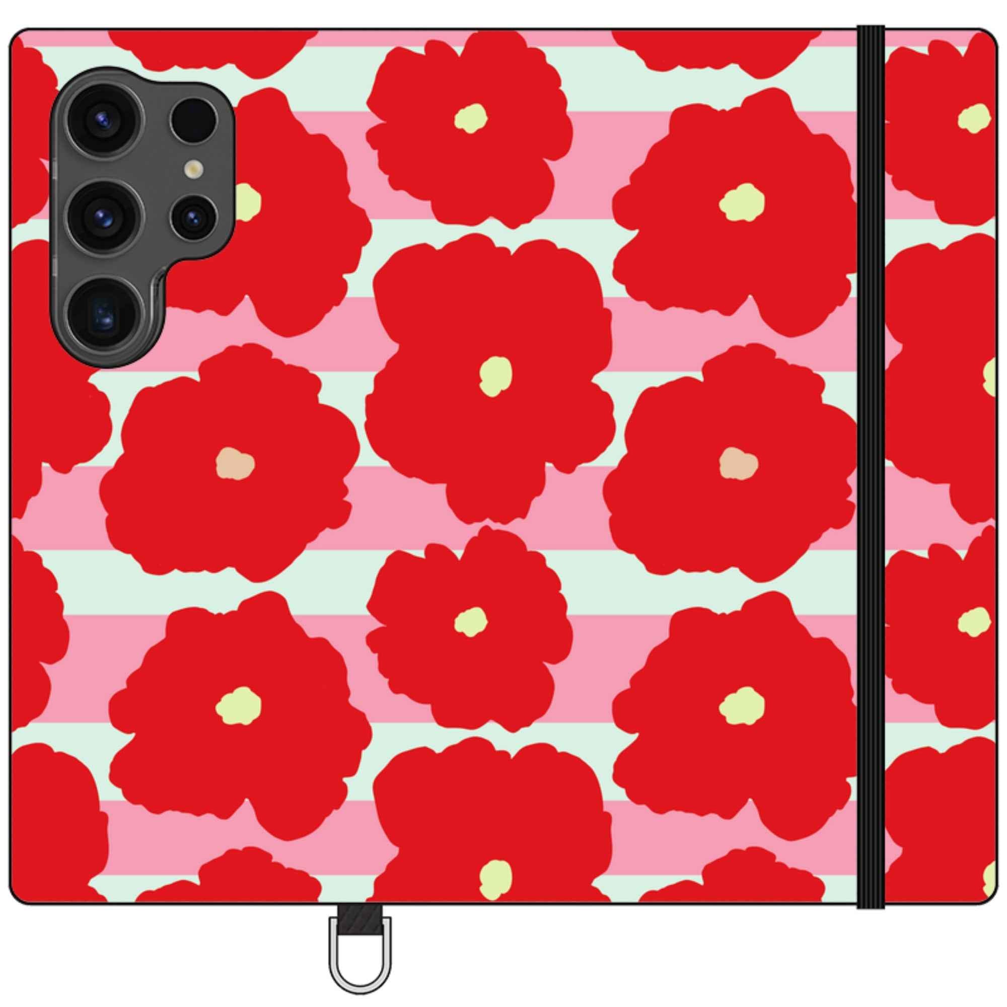 Bold Floral — Apple Folio Wallet Case — Finnaij
