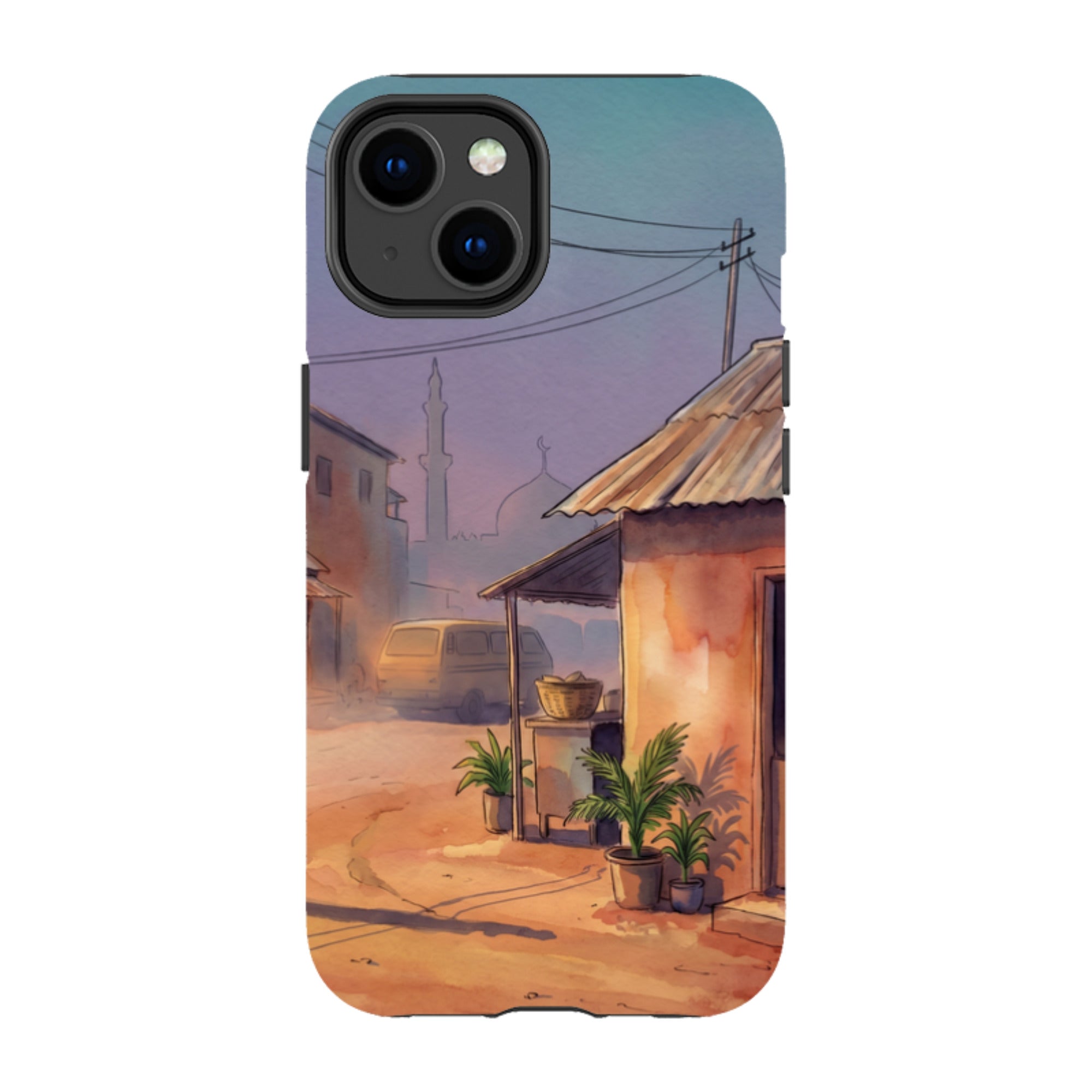 City Edge Quiet Street by Tobi Akinyemi - iPhone Tough Case