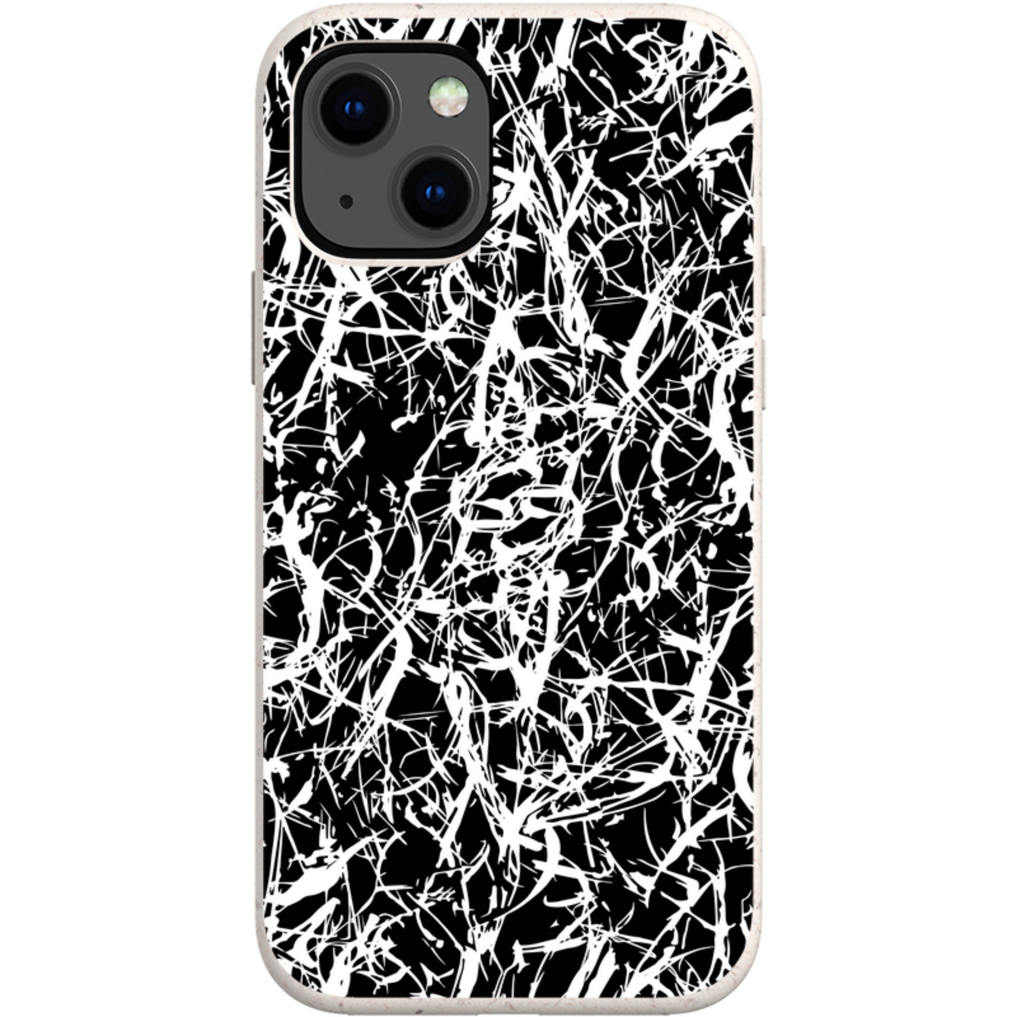 Black-White Grunge — iPhone 13 Mini iPhone Bio-degradable Case — Finnaij