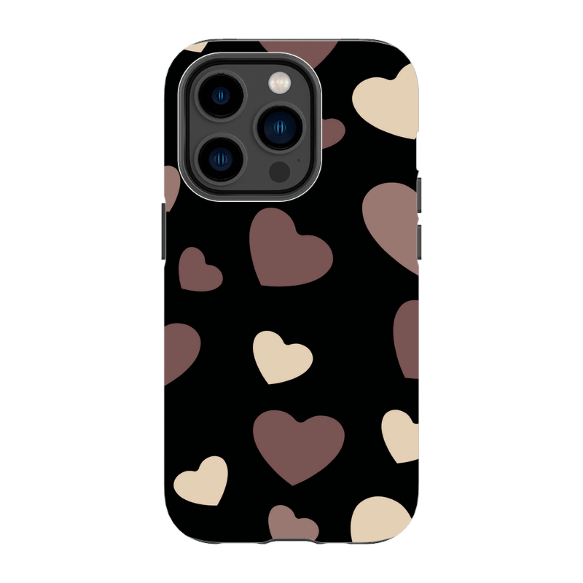 White & Black Hearts — Apple iPhone Tough Case — Finnaij