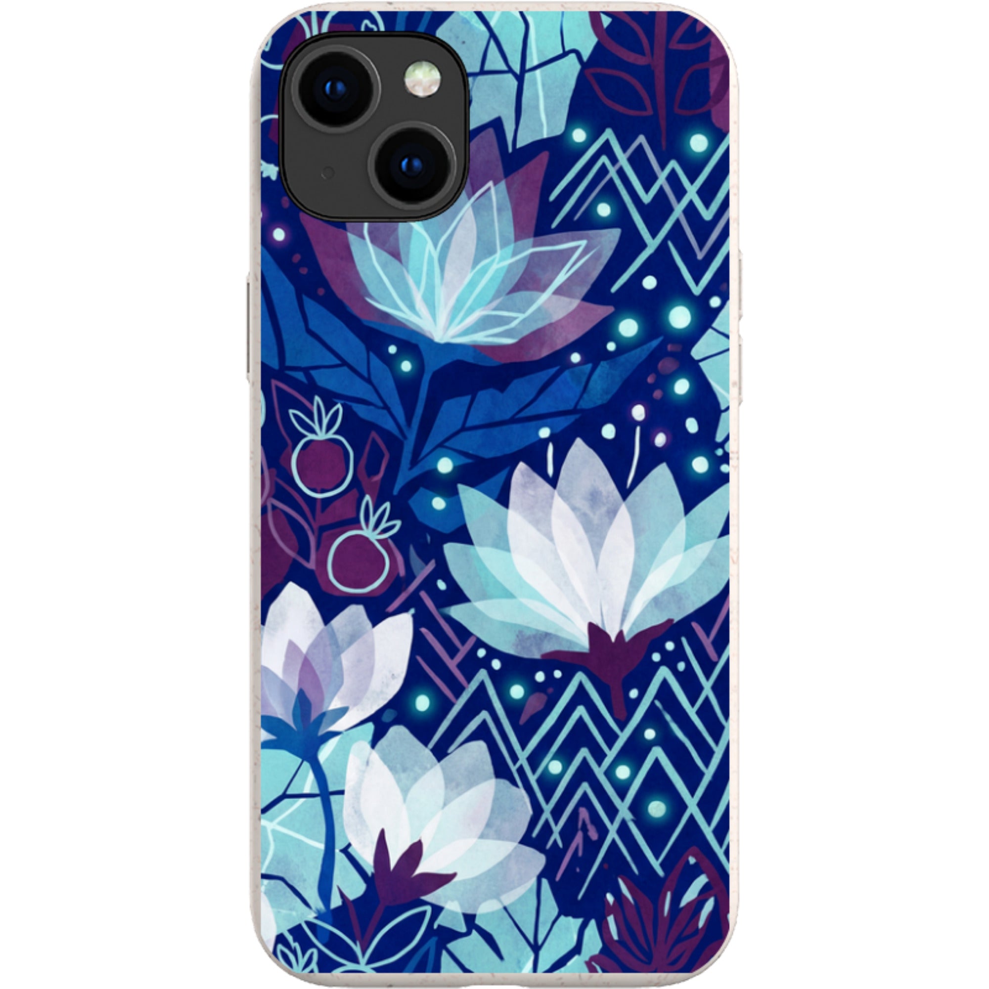 Frozen Lake Petals by Aino Kallio — iPhone 15 Plus iPhone Bio-degradable Case — Finnaij