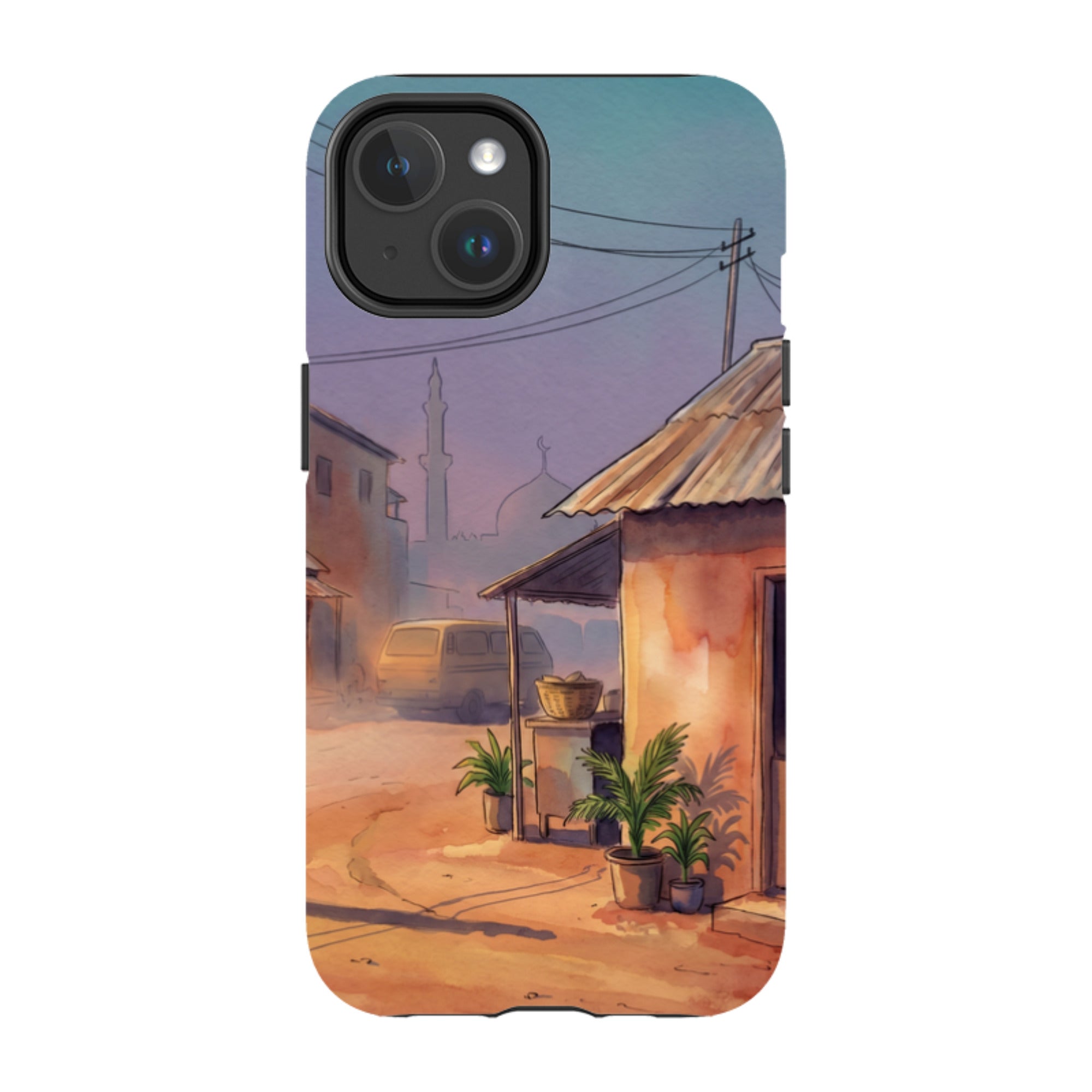 City Edge Quiet Street by Tobi Akinyemi - iPhone MagSafe Tough Case