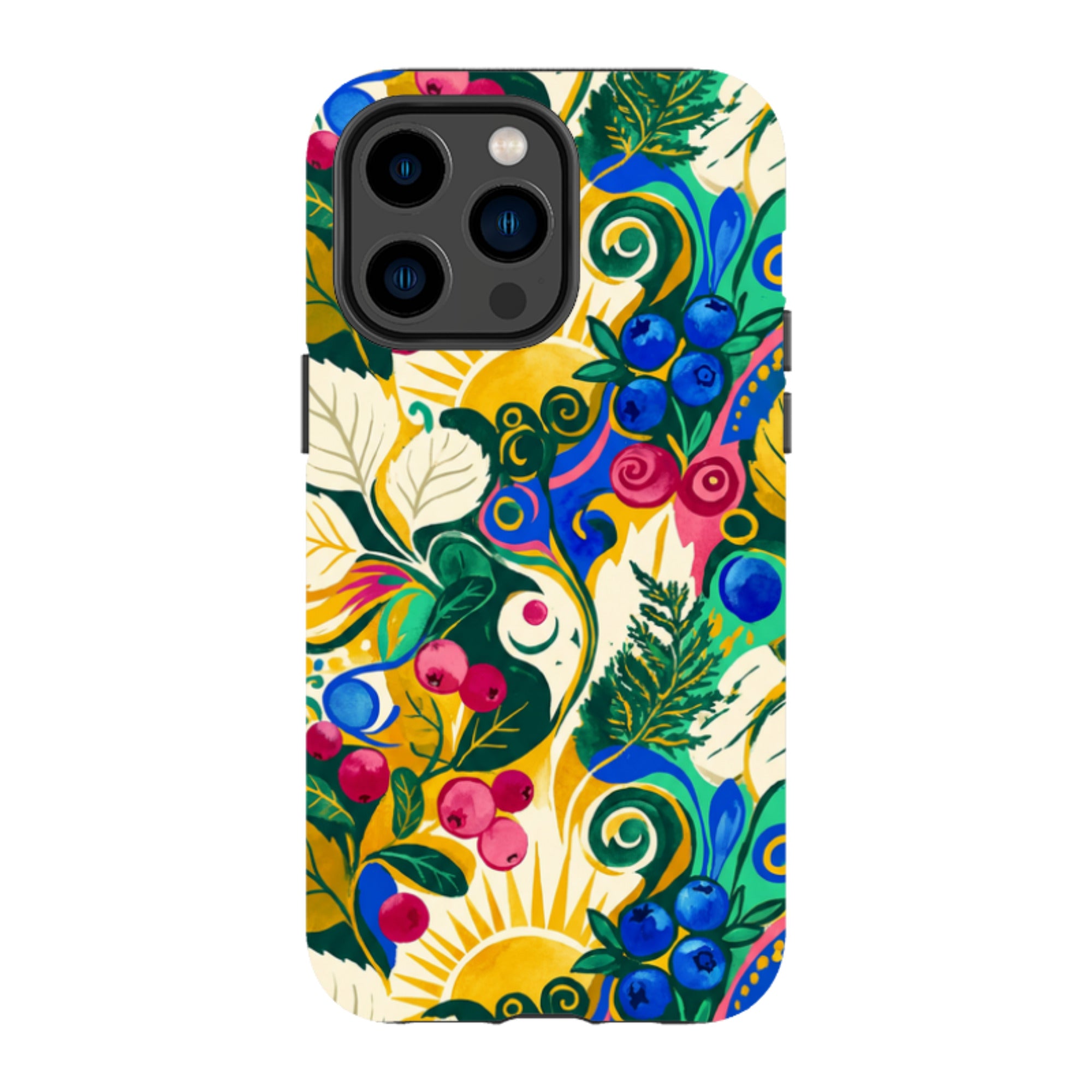 Berry Meadow Glow by Aino Kallio — Apple iPhone Tough Case — Finnaij