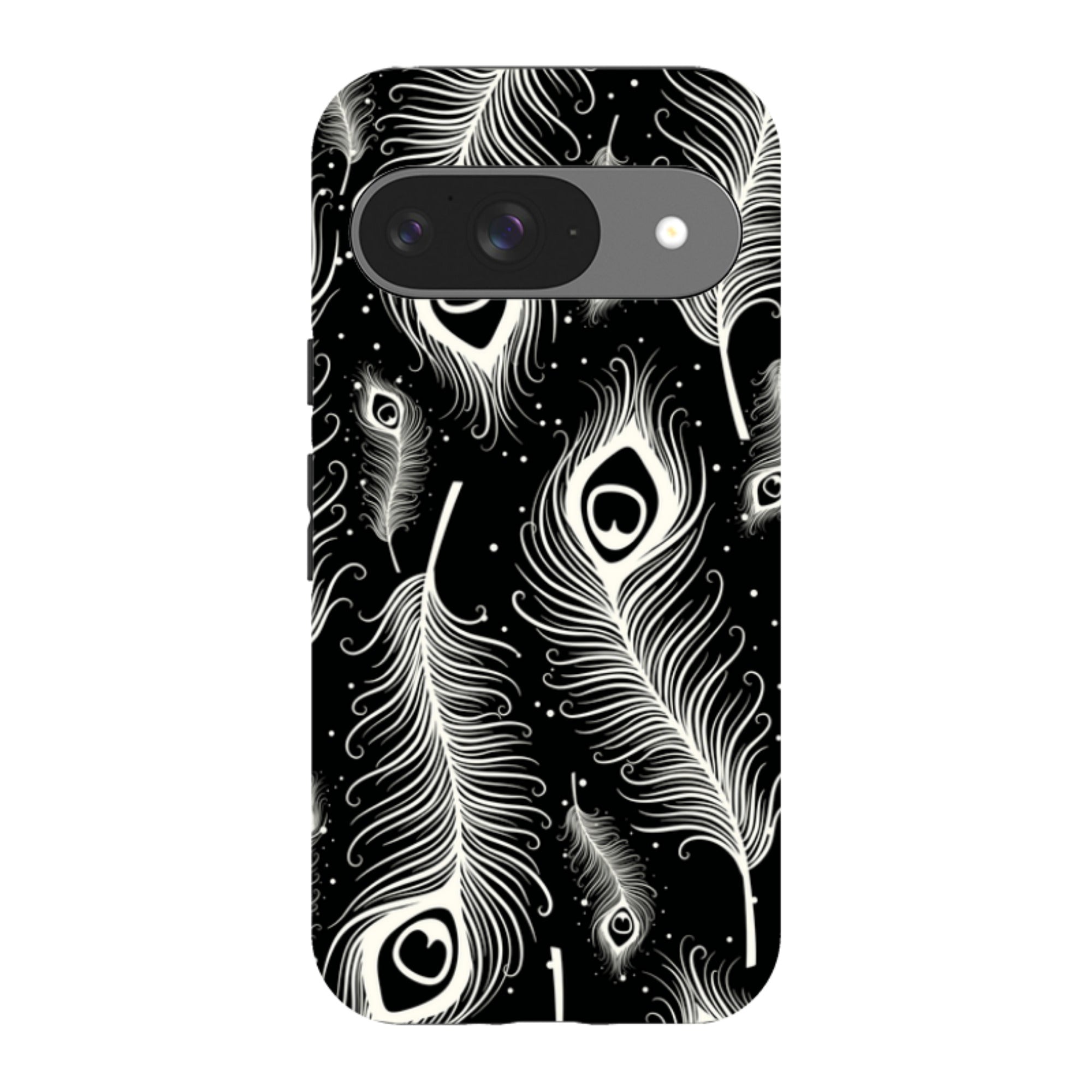 Feathers in Bloom Black — Google Tough Case — Finnaij