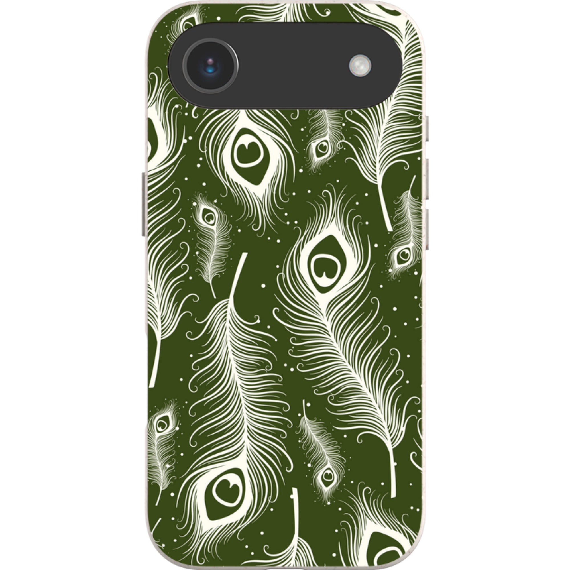 Feathers in Bloom Army Green — iPhone Air iPhone Bio-degradable Case — Finnaij
