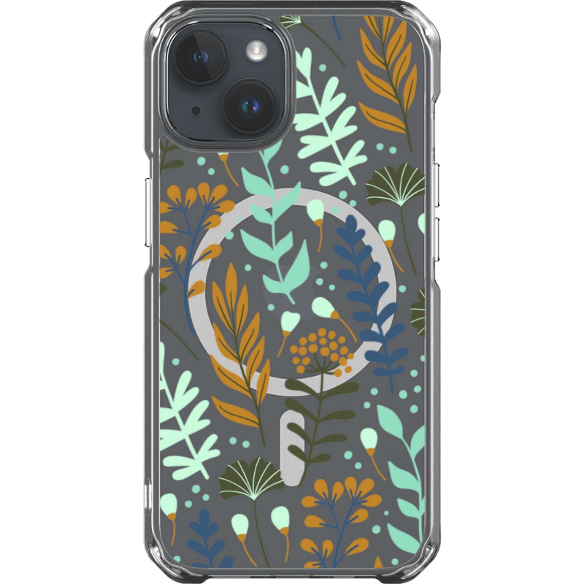 Wild Floral — iPhone 14 Magsafe Clear Impact Case — Finnaij