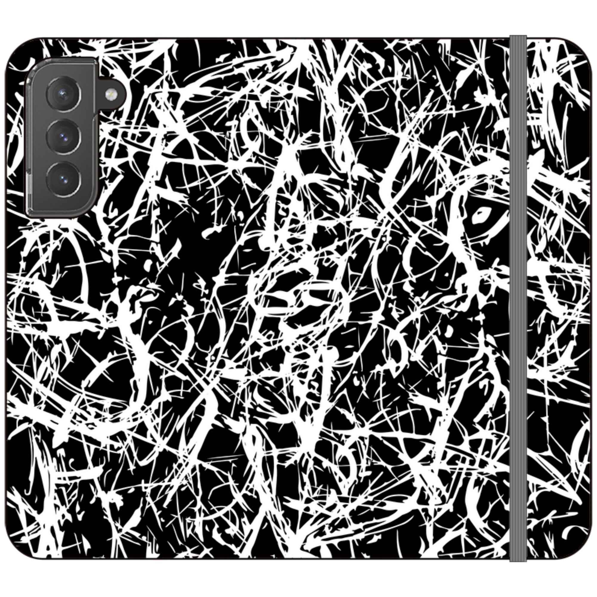 Black-White Grunge — Apple Folio Wallet Case — Finnaij
