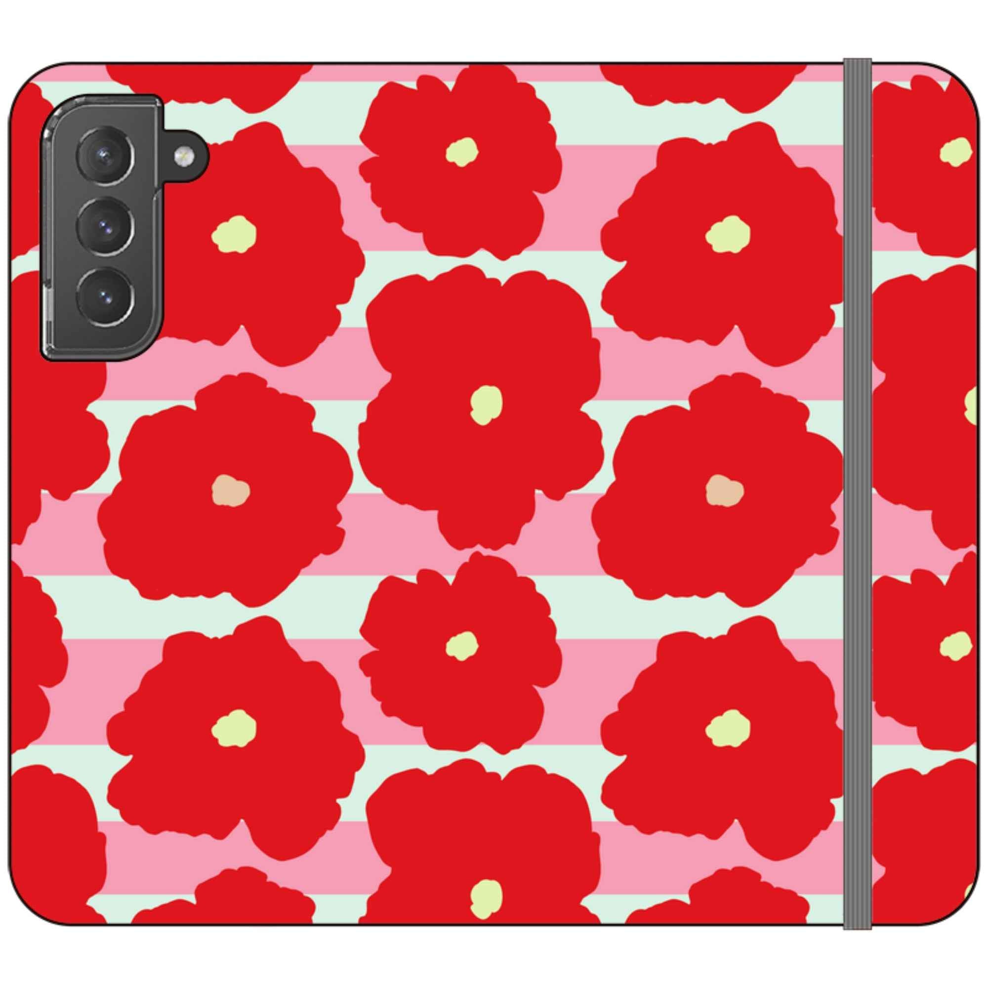 Bold Floral — Apple Folio Wallet Case — Finnaij