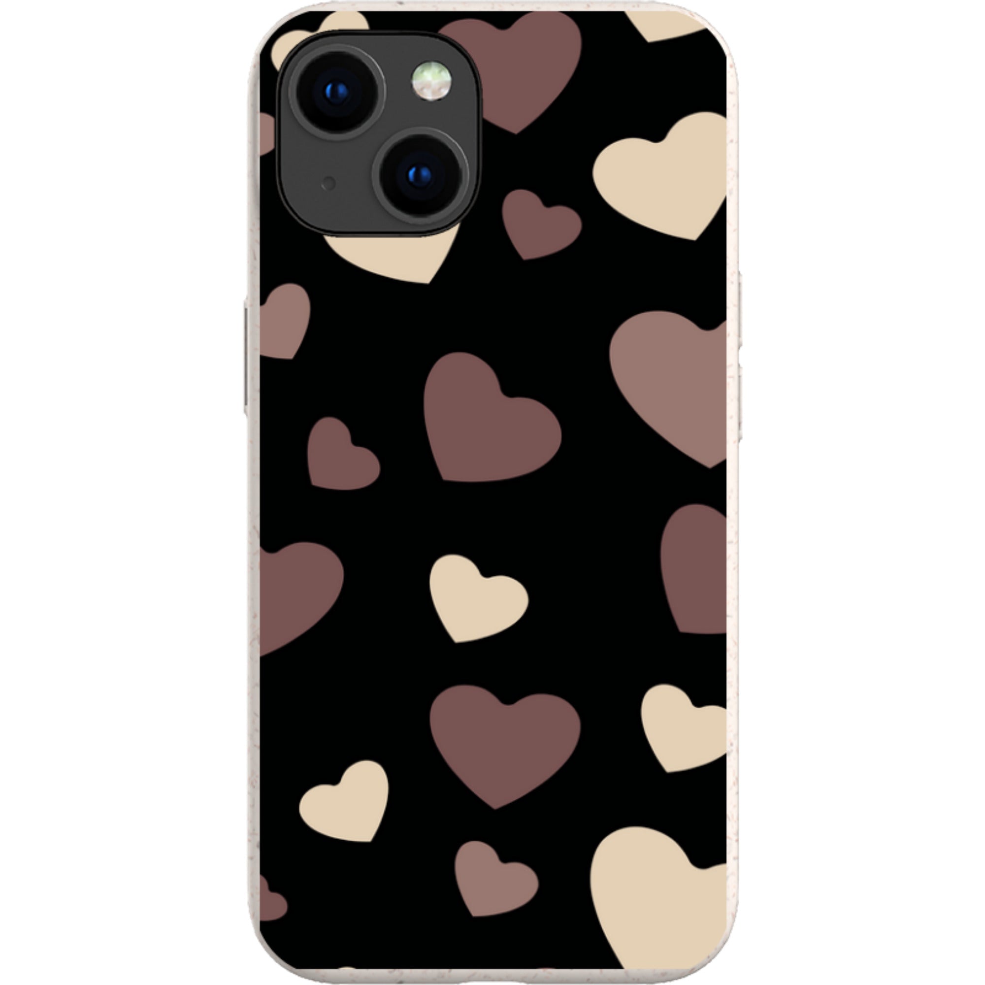 White & Black Hearts — iPhone 14 iPhone Bio-degradable Case — Finnaij