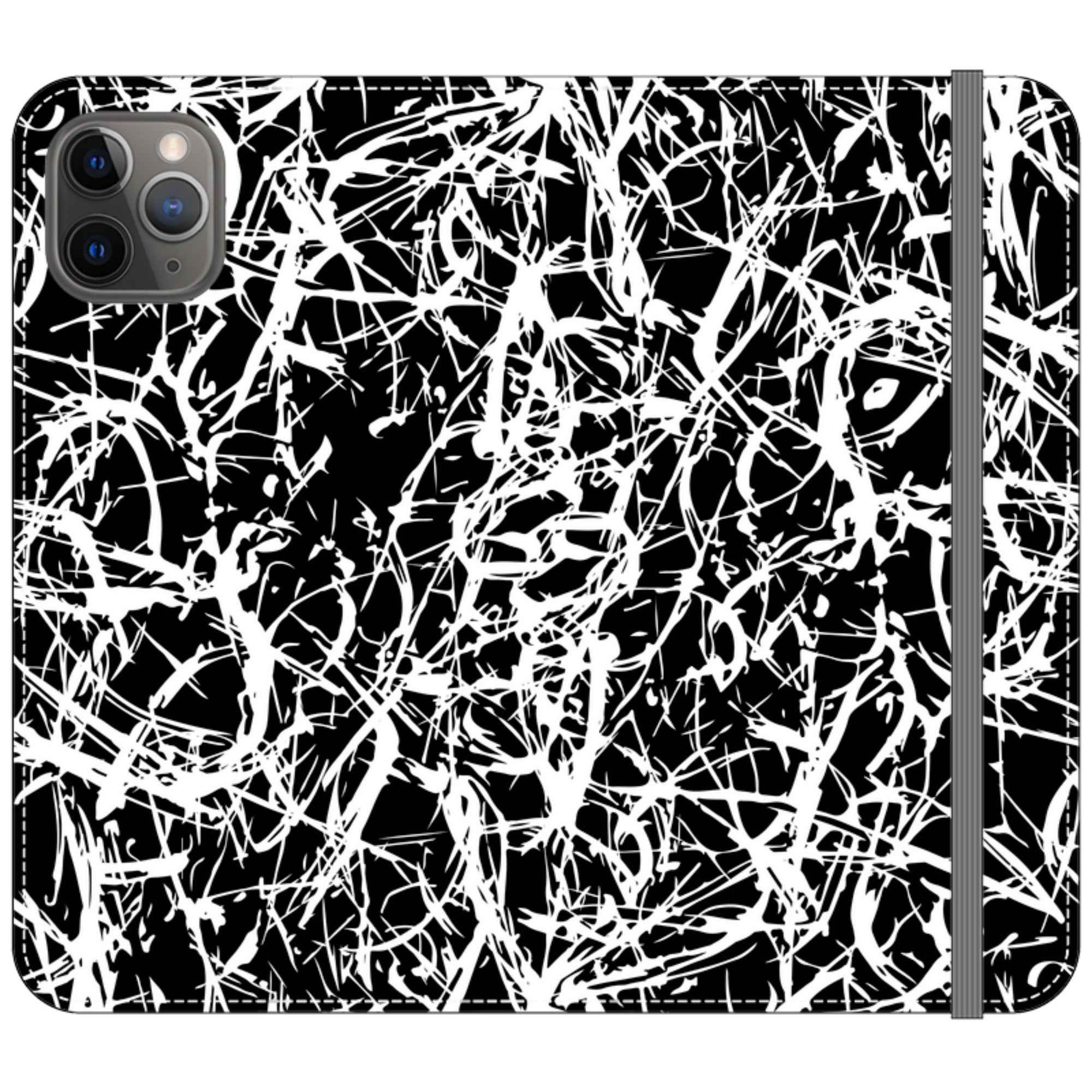 Black-White Grunge — iPhone 11 Pro Max Wallet Case — Finnaij