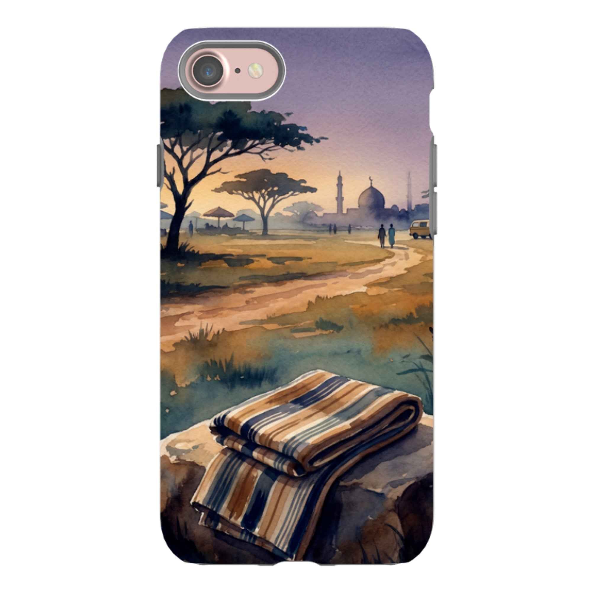 Aso-Oke Accent in the Landscape by Tobi Akinyemi - iPhone Tough Case