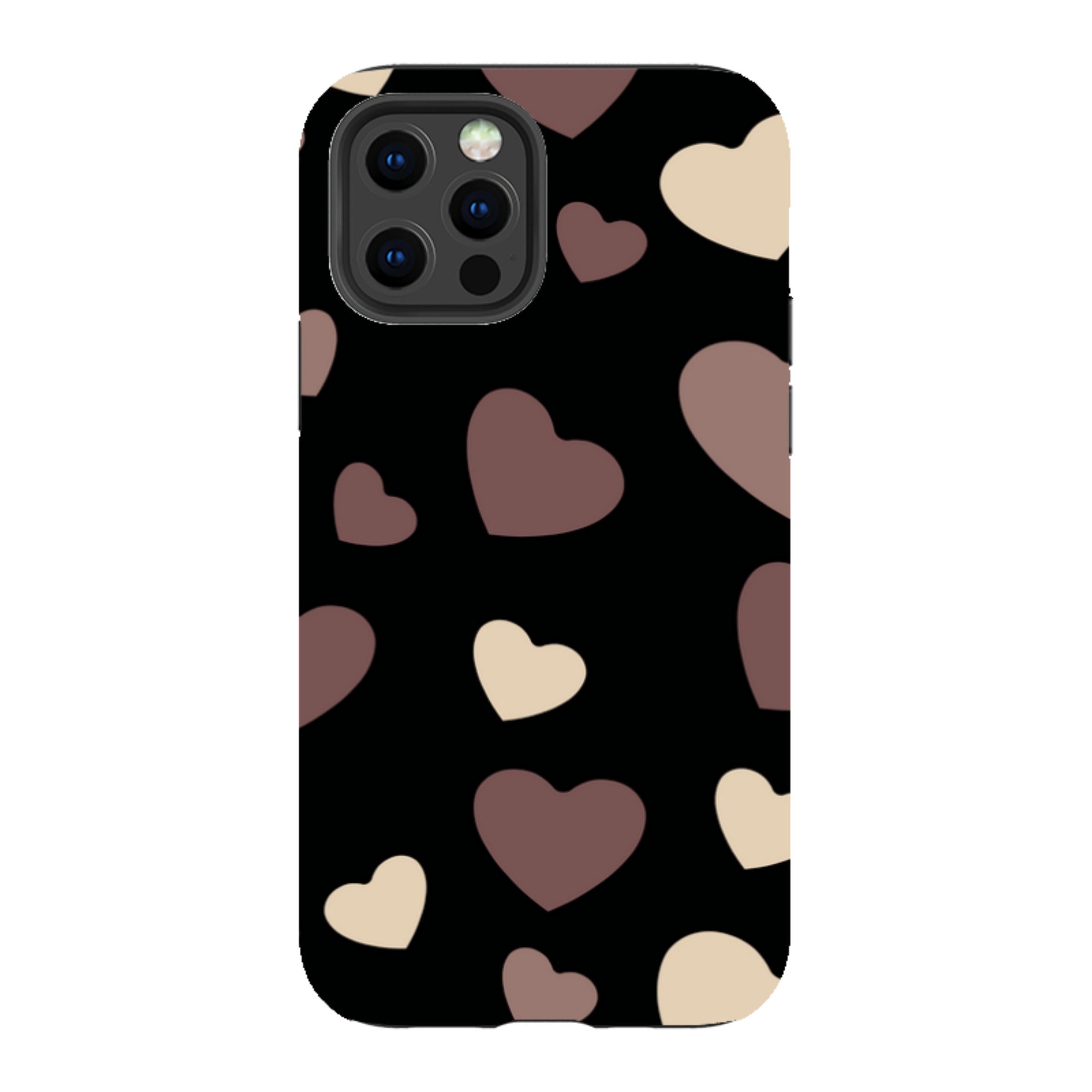 White & Black Hearts - iPhone Tough Case