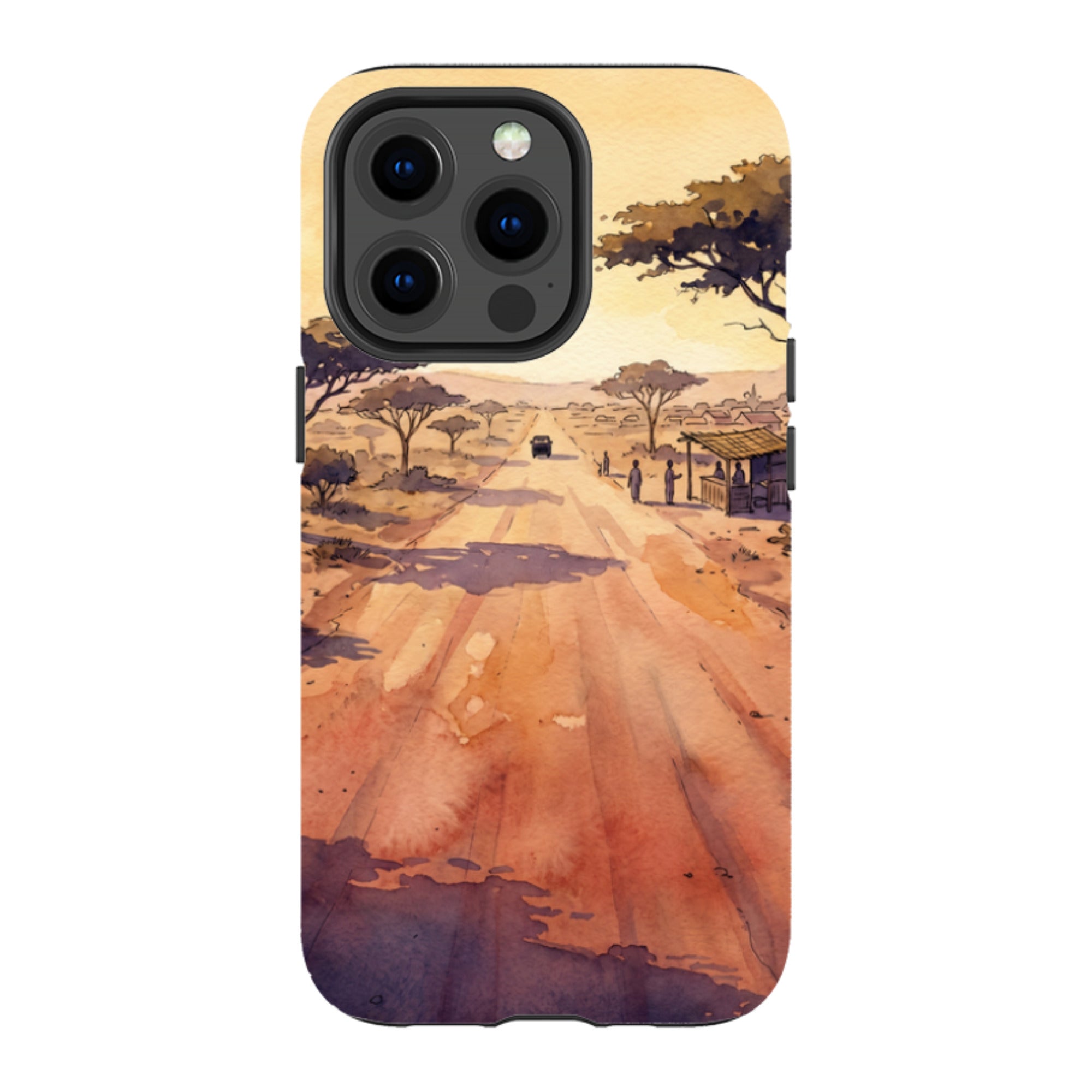 Laterite Road Golden Hour by Tobi Akinyemi — MagSafe Tough Case for iPhone — Finnaij