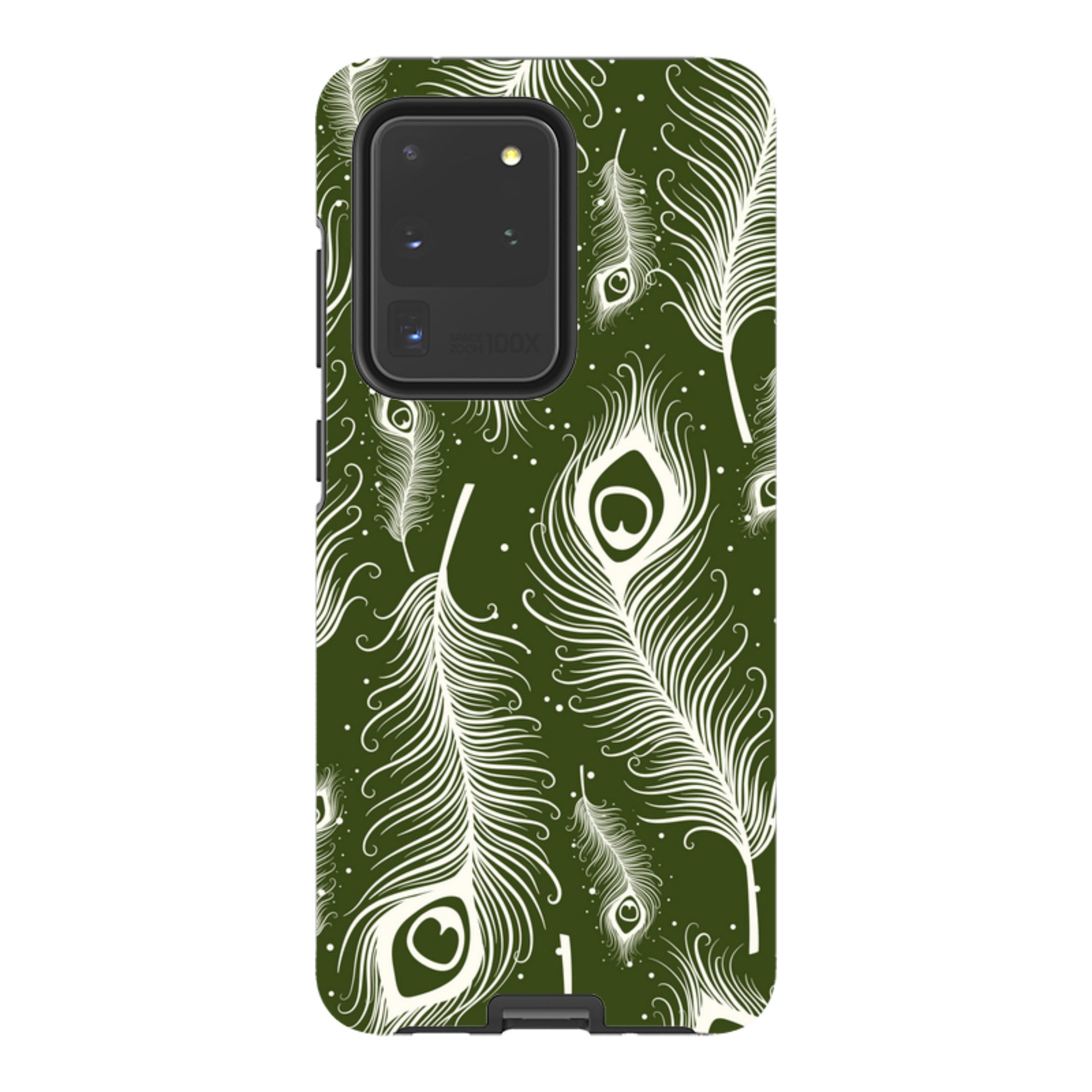 Feathers in Bloom Army Green - Samsung Tough Case