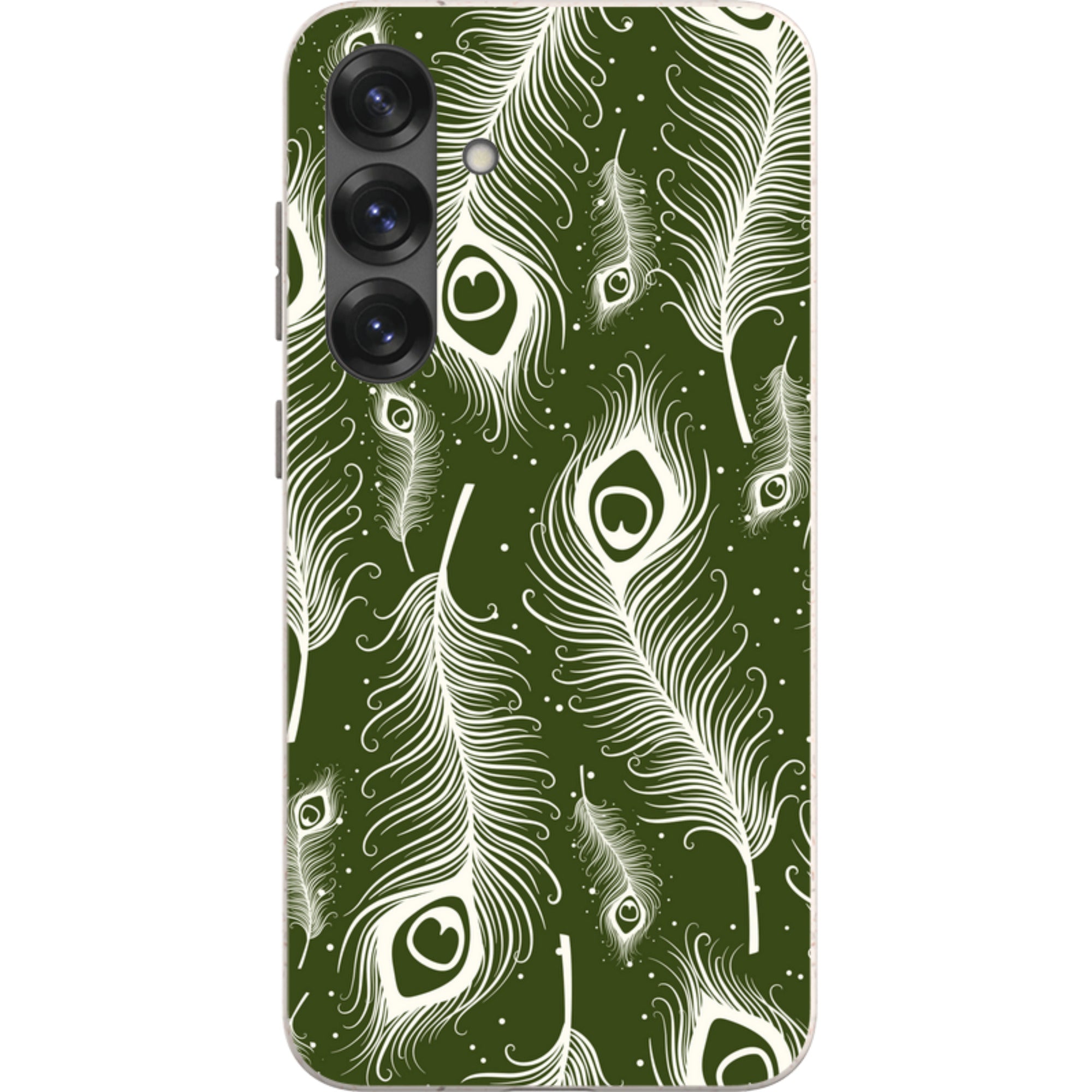 Feathers in Bloom Army Green — Samsung Galaxy Bio-degradable Case — Finnaij