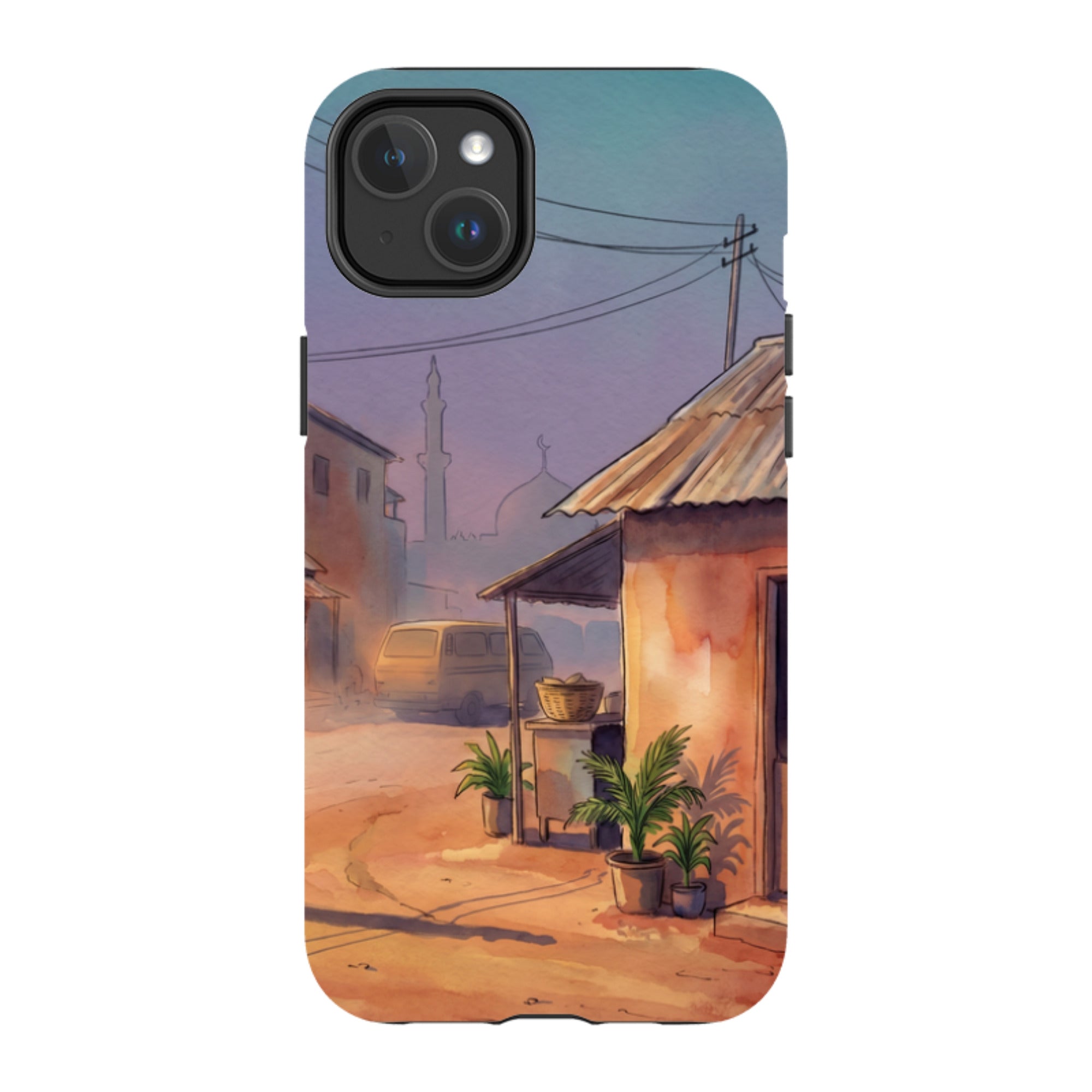 City Edge Quiet Street by Tobi Akinyemi - iPhone MagSafe Tough Case