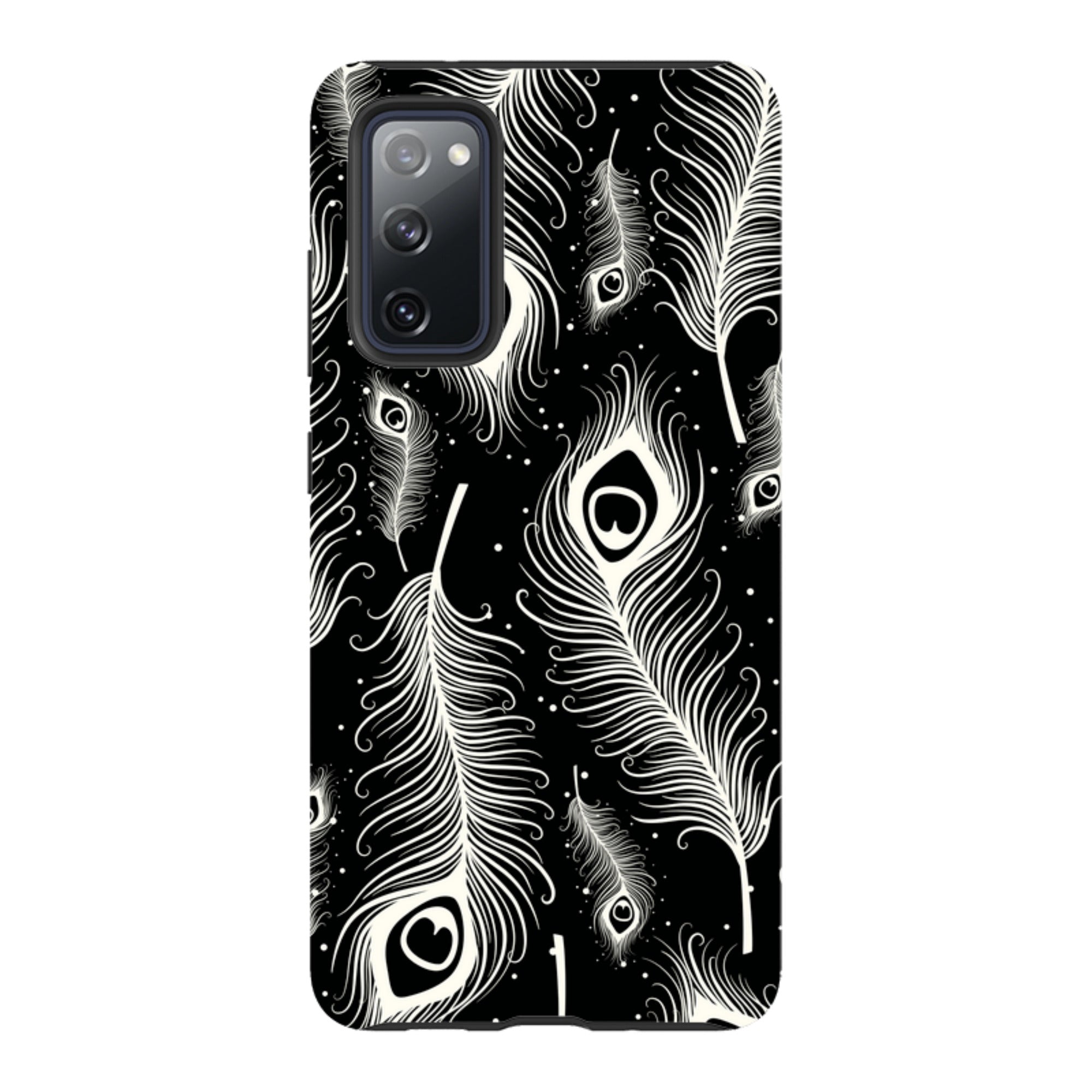 Feathers in Bloom Black - Samsung Tough Case