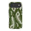 Feathers in Bloom Army Green — Apple iPhone Magsafe Tough Case — Finnaij