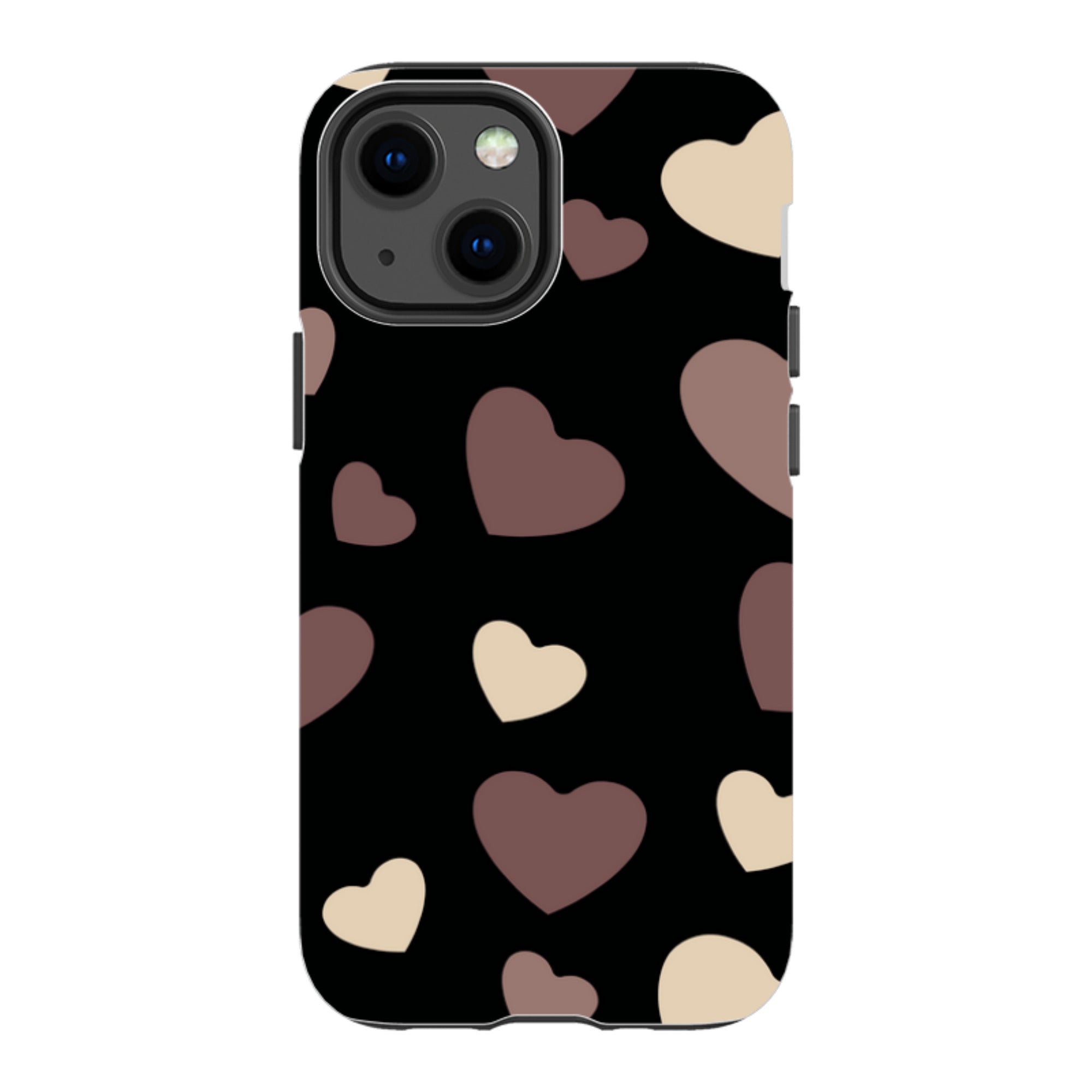 White & Black Hearts - iPhone Tough Case