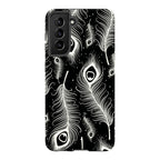 Feathers in Bloom Black — S21 Tough Case — Finnaij