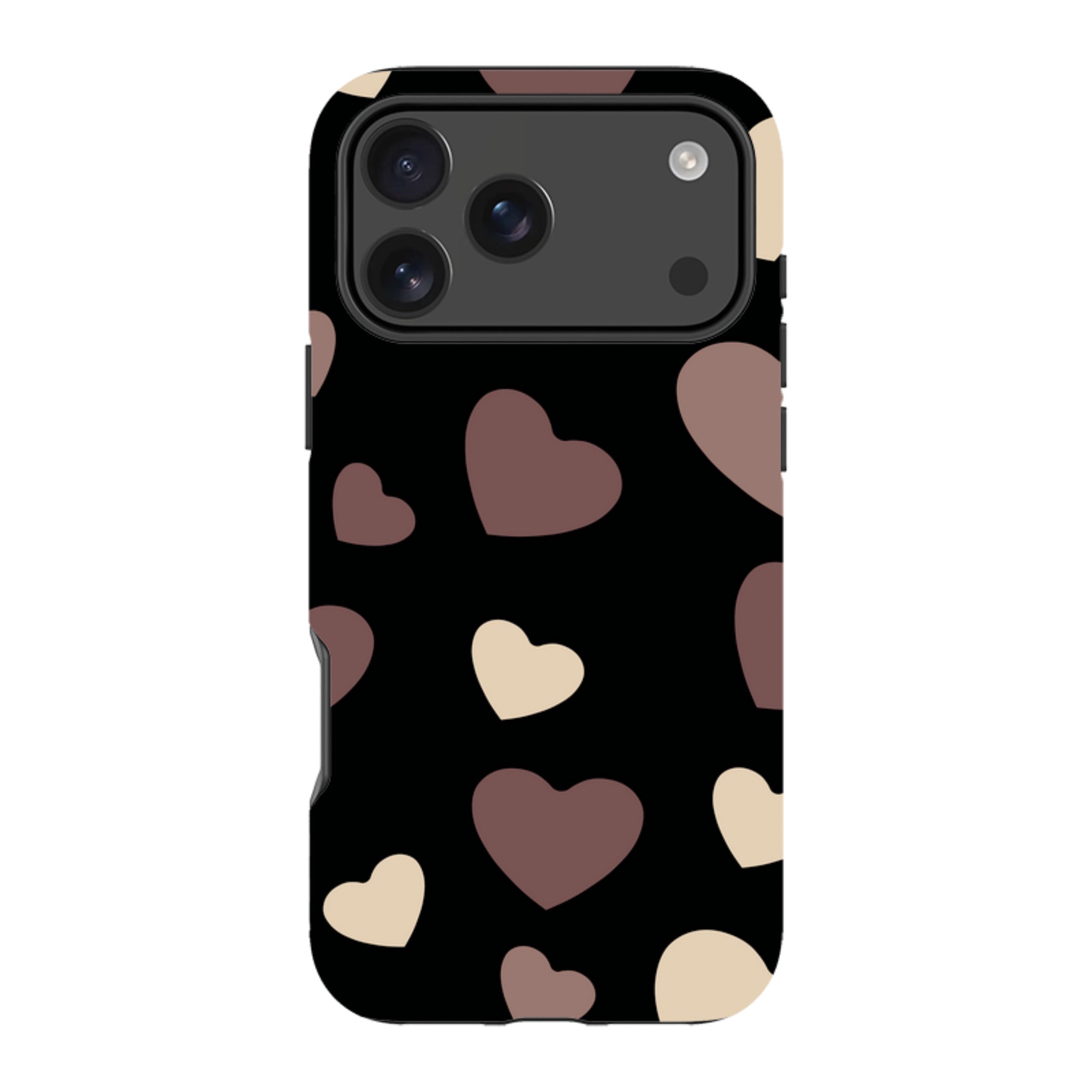 White & Black Hearts — Apple iPhone Tough Case — Finnaij