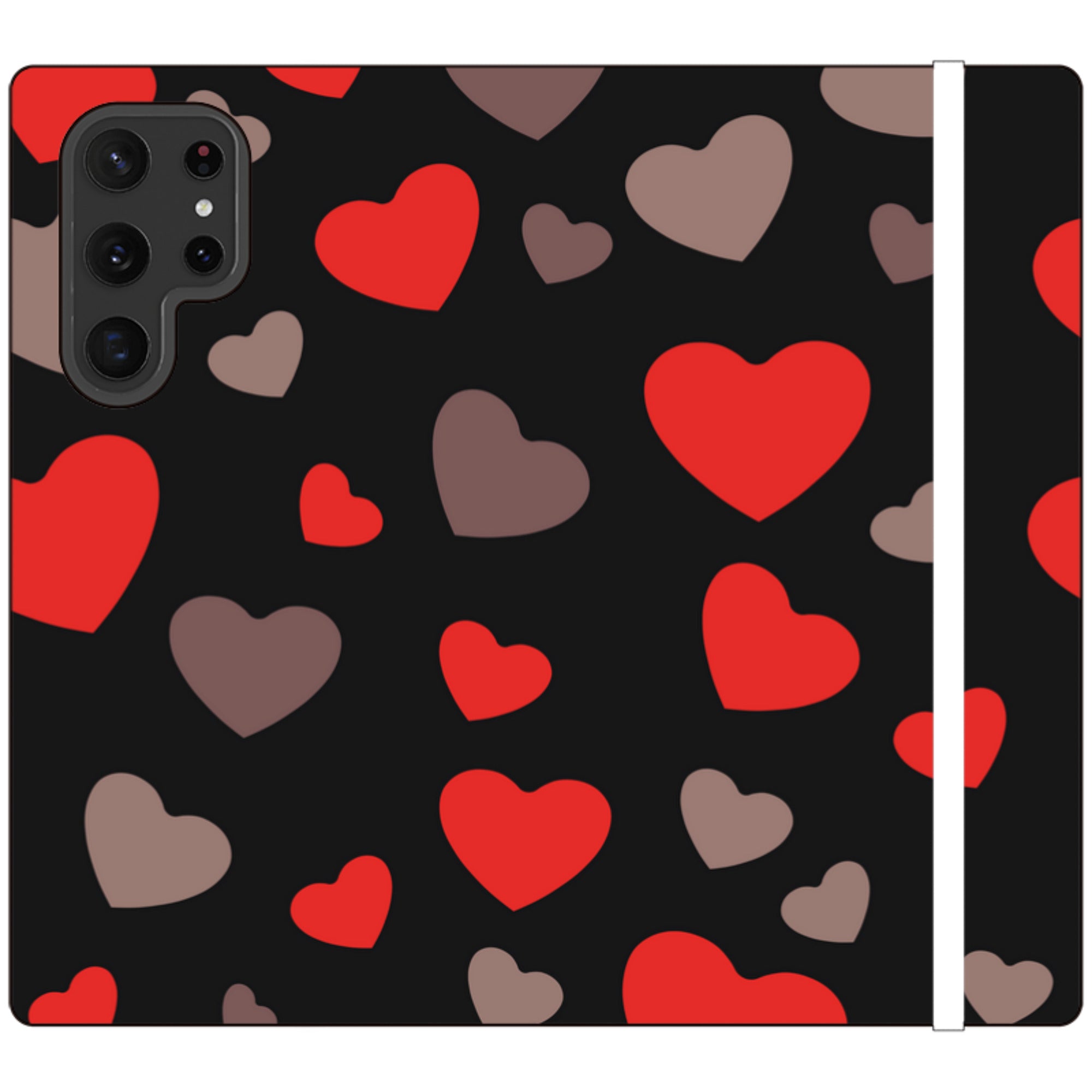 Red Hearts — Folio Wallet Case — Finnaij