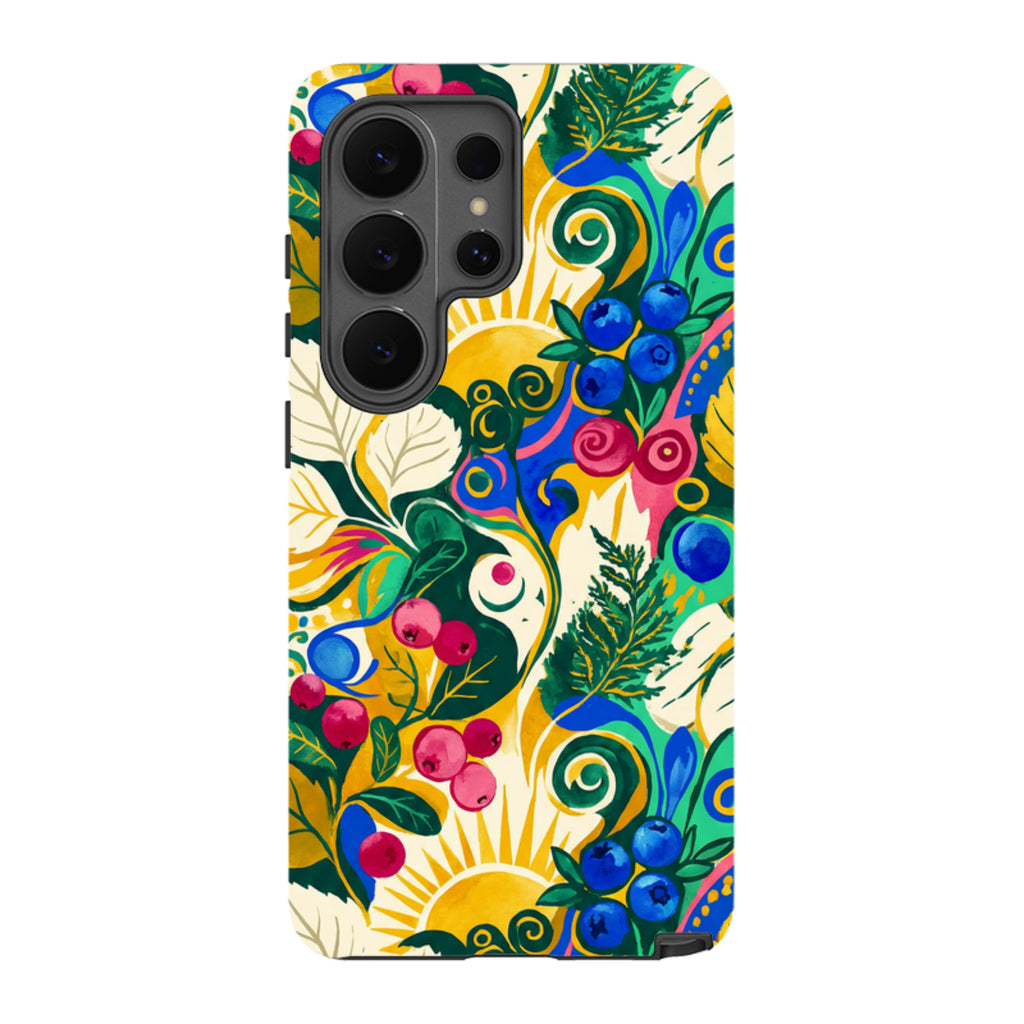 Berry Meadow Glow by Aino Kallio — Samsung Galaxy Tough Case — Finnaij