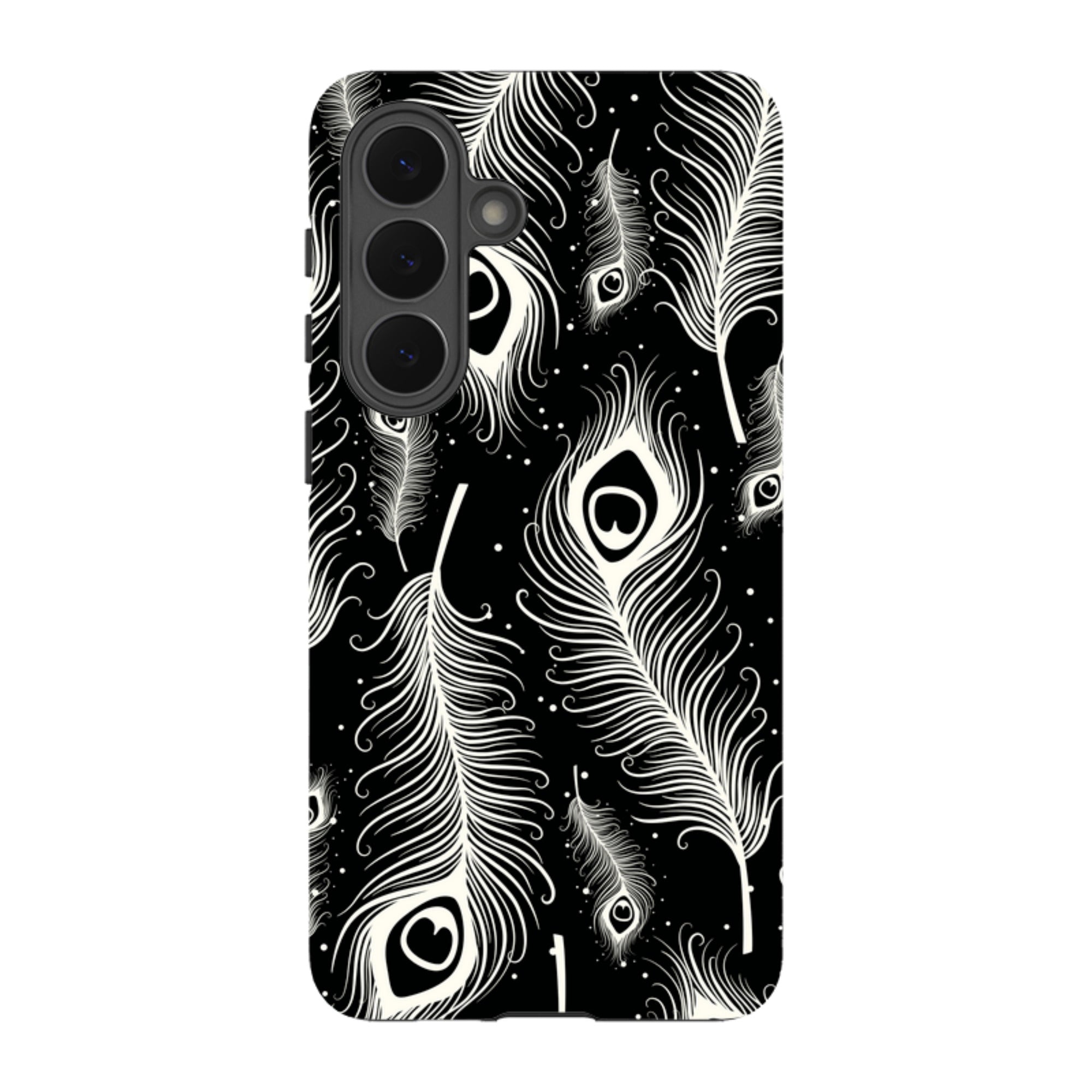 Feathers in Bloom Black — Tough Case for Samsung Galaxy — Finnaij